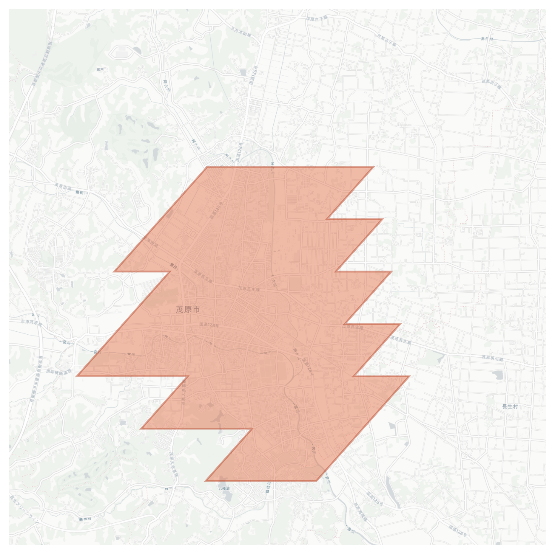 Mobara geographic map
