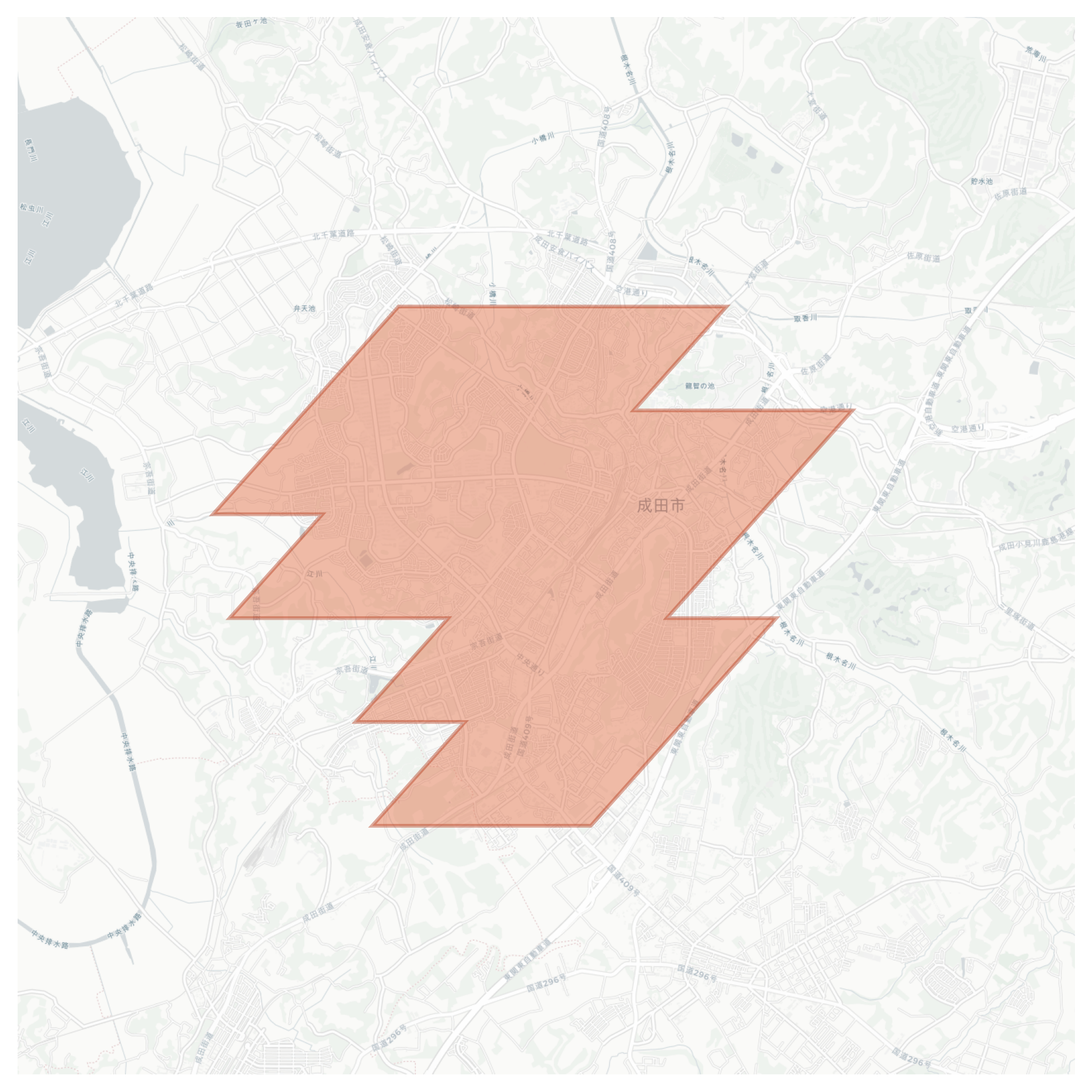 Narita geographic map