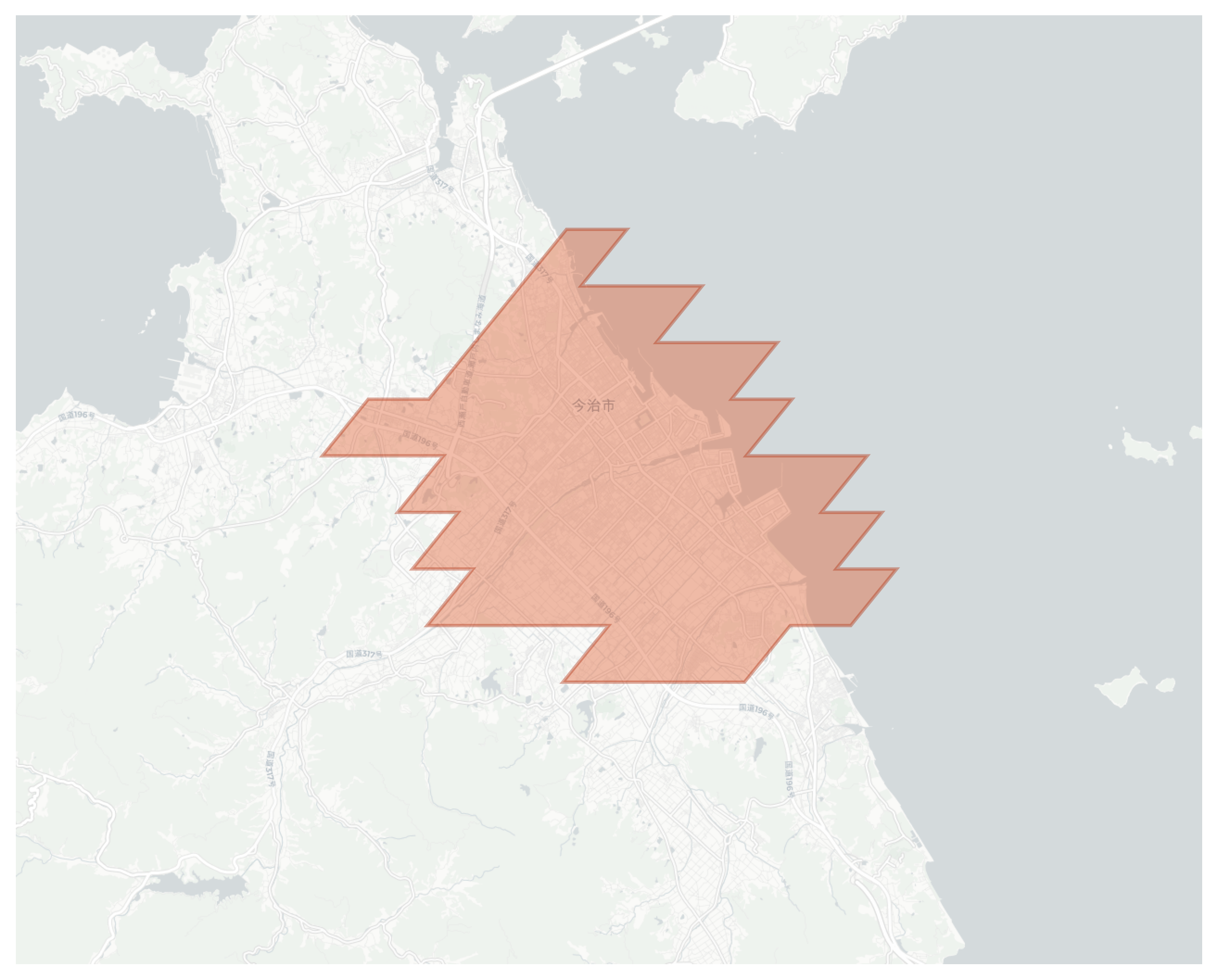 Imabari geographic map