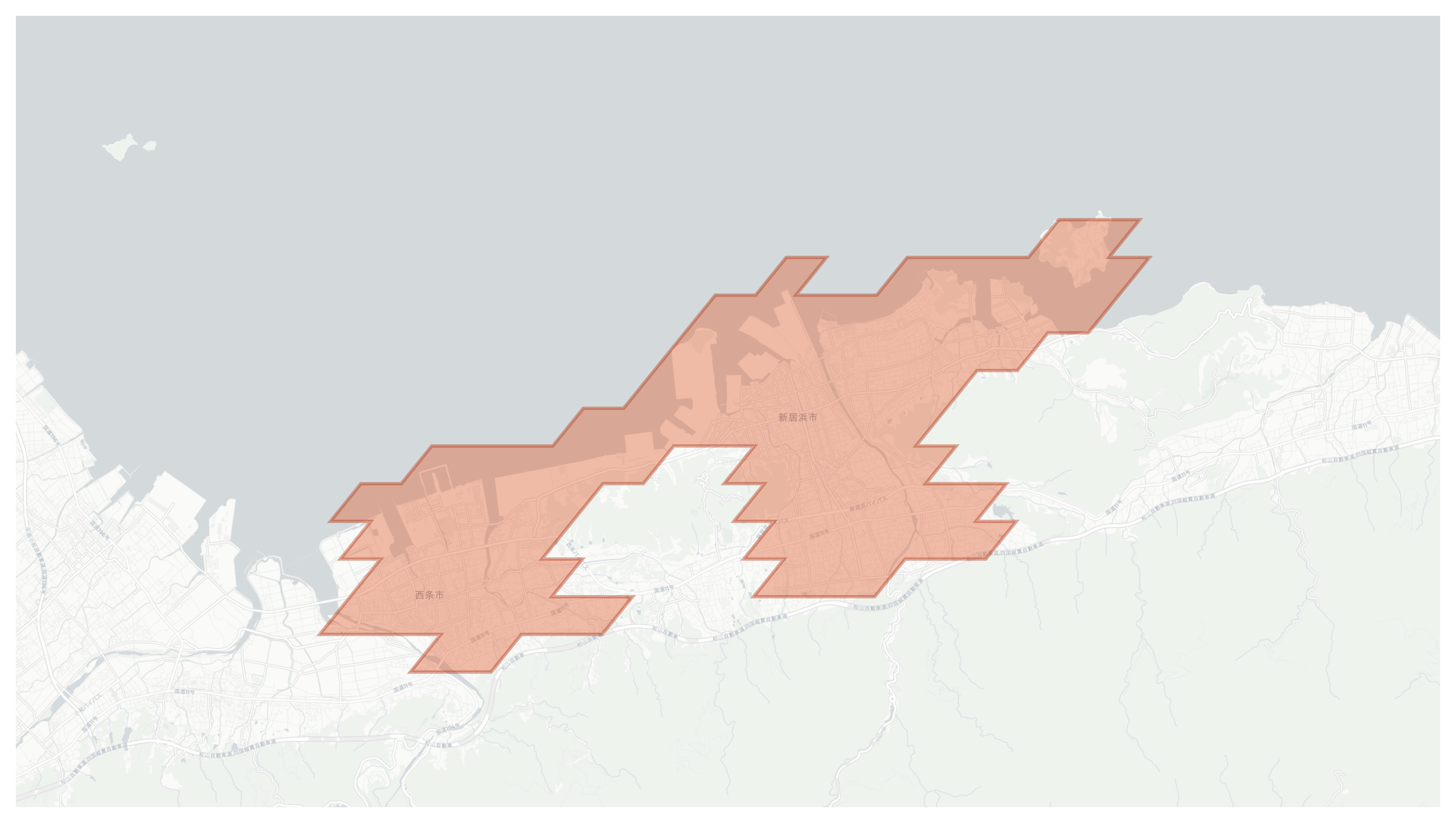 Niihama geographic map