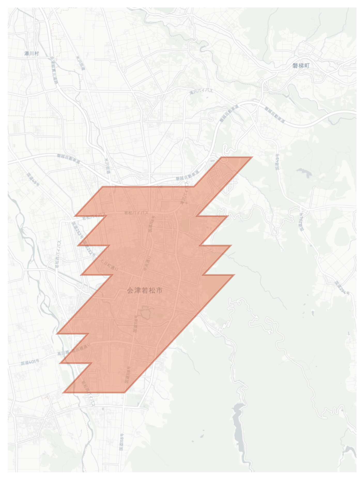 Inter-nishi geographic map