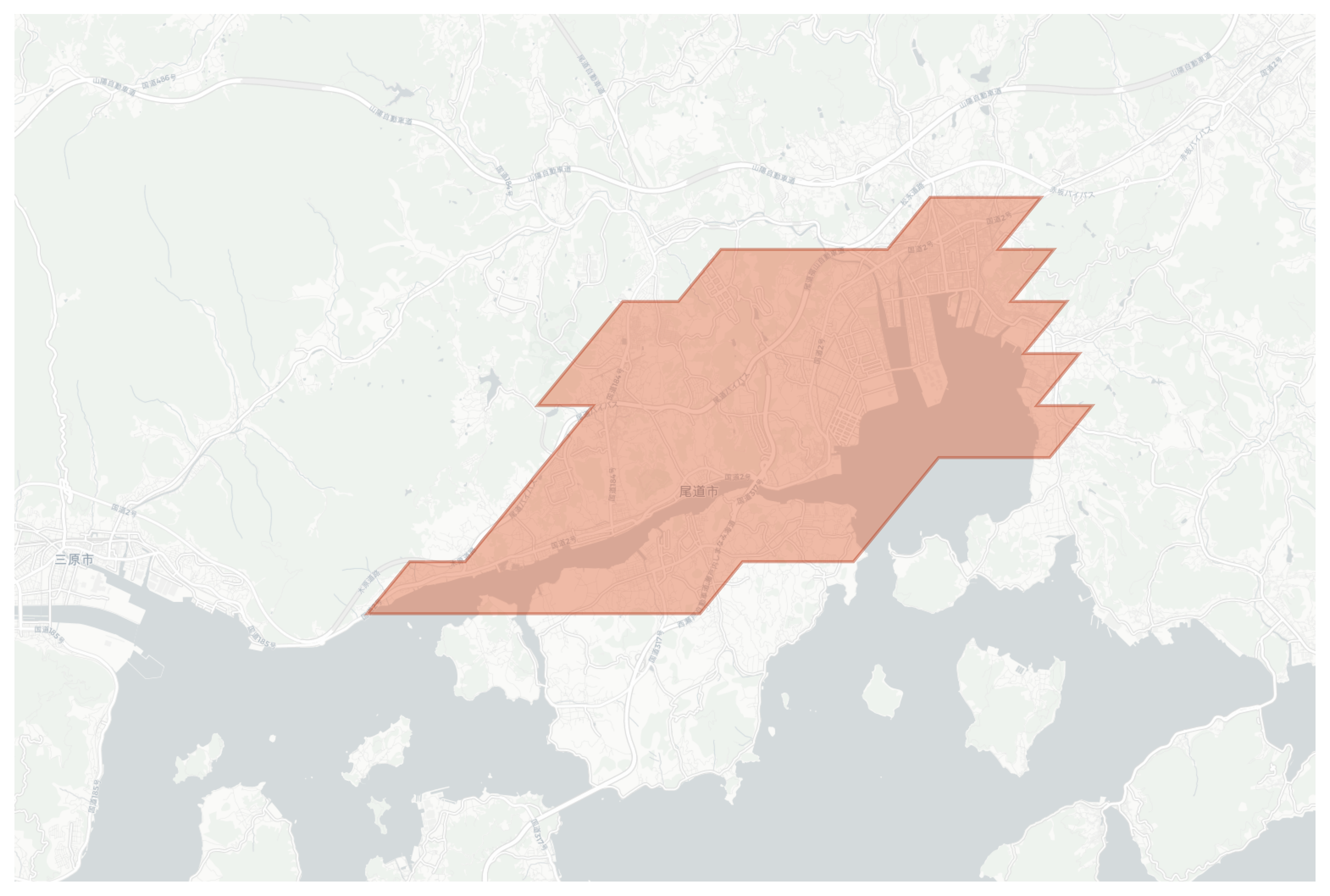 Onomichi geographic map