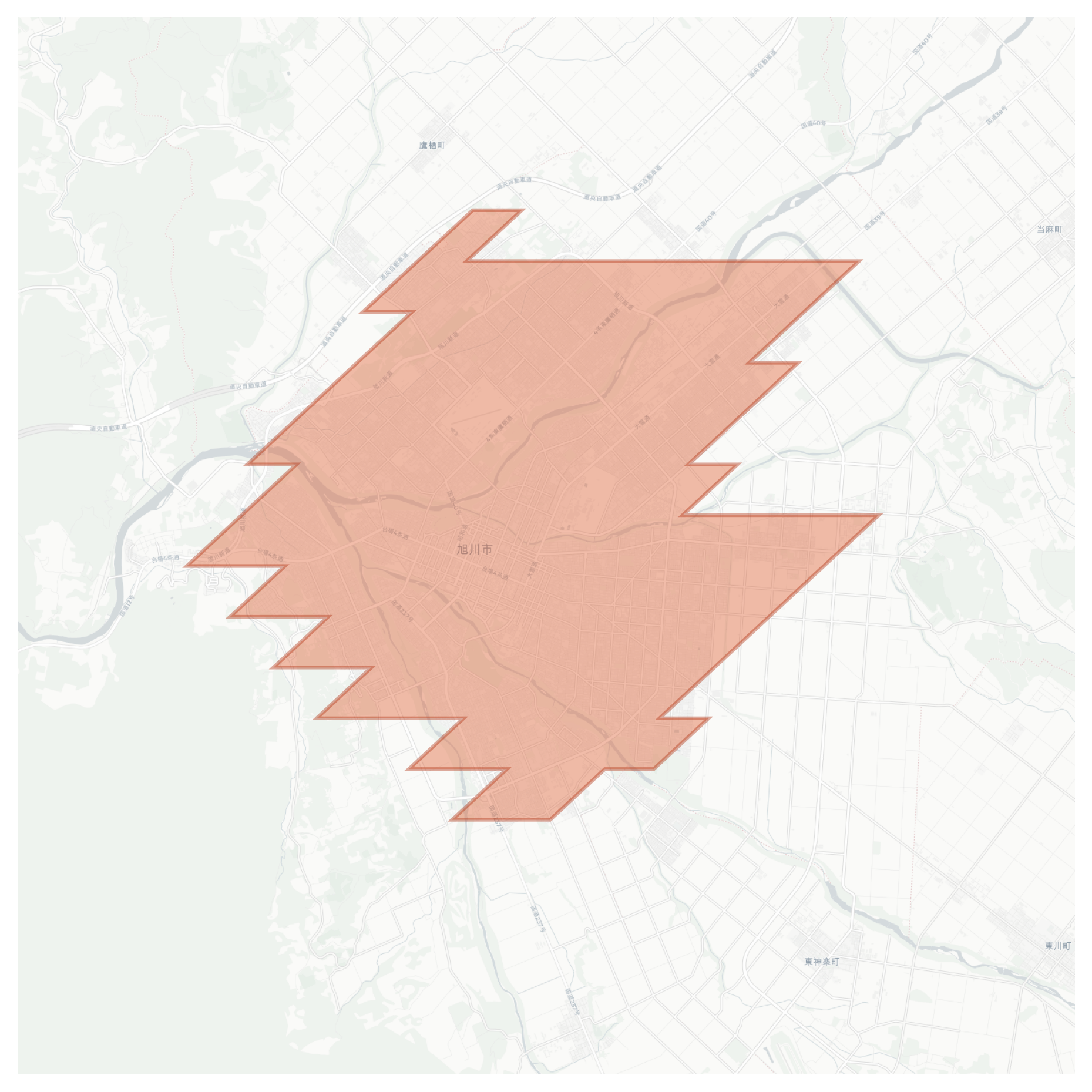 Asahikawa geographic map