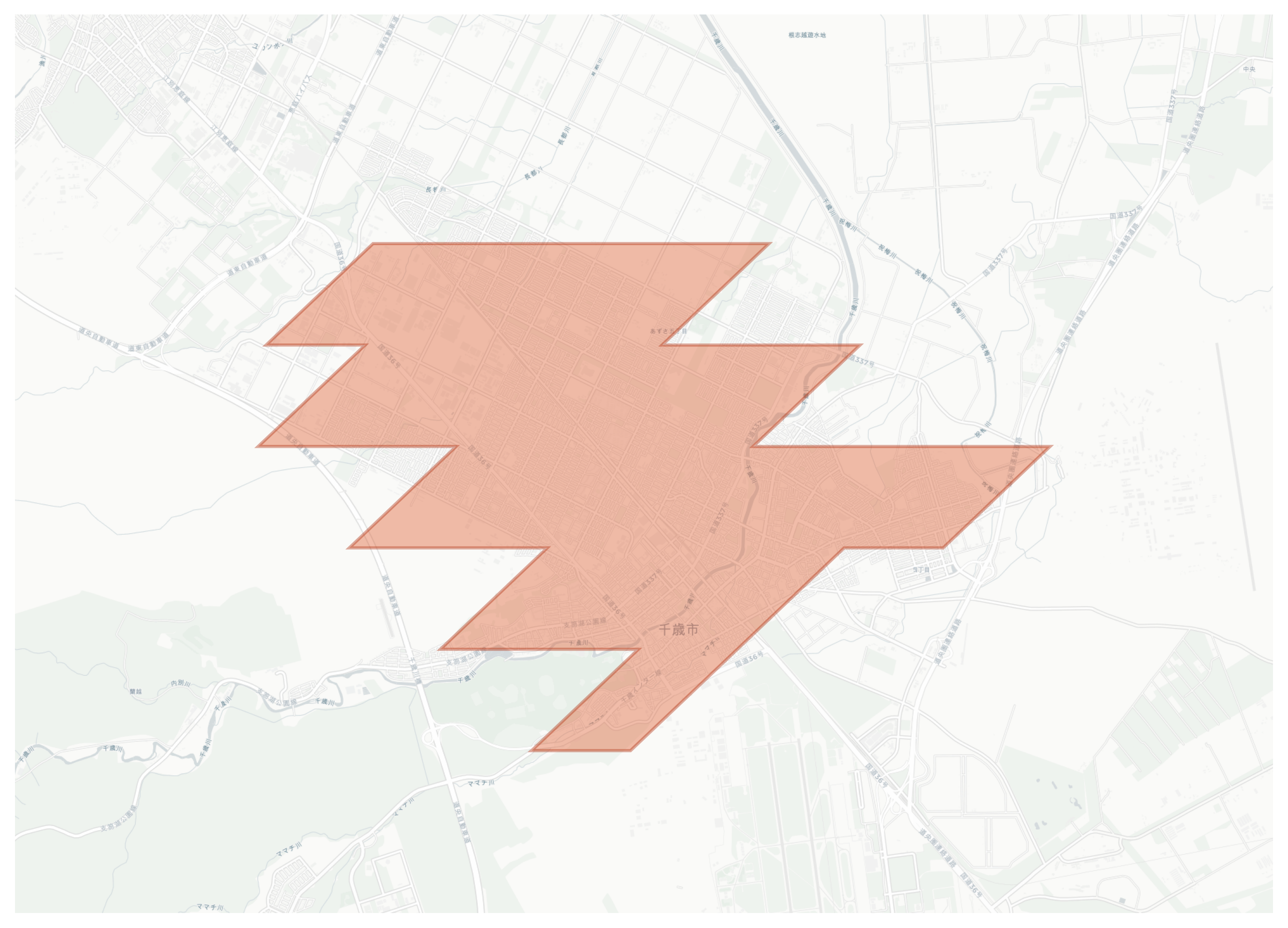 Chitose geographic map