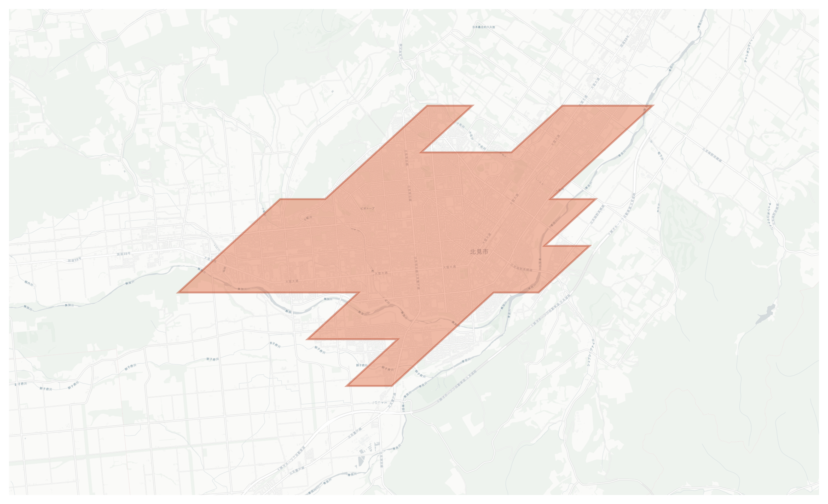 Kitami geographic map