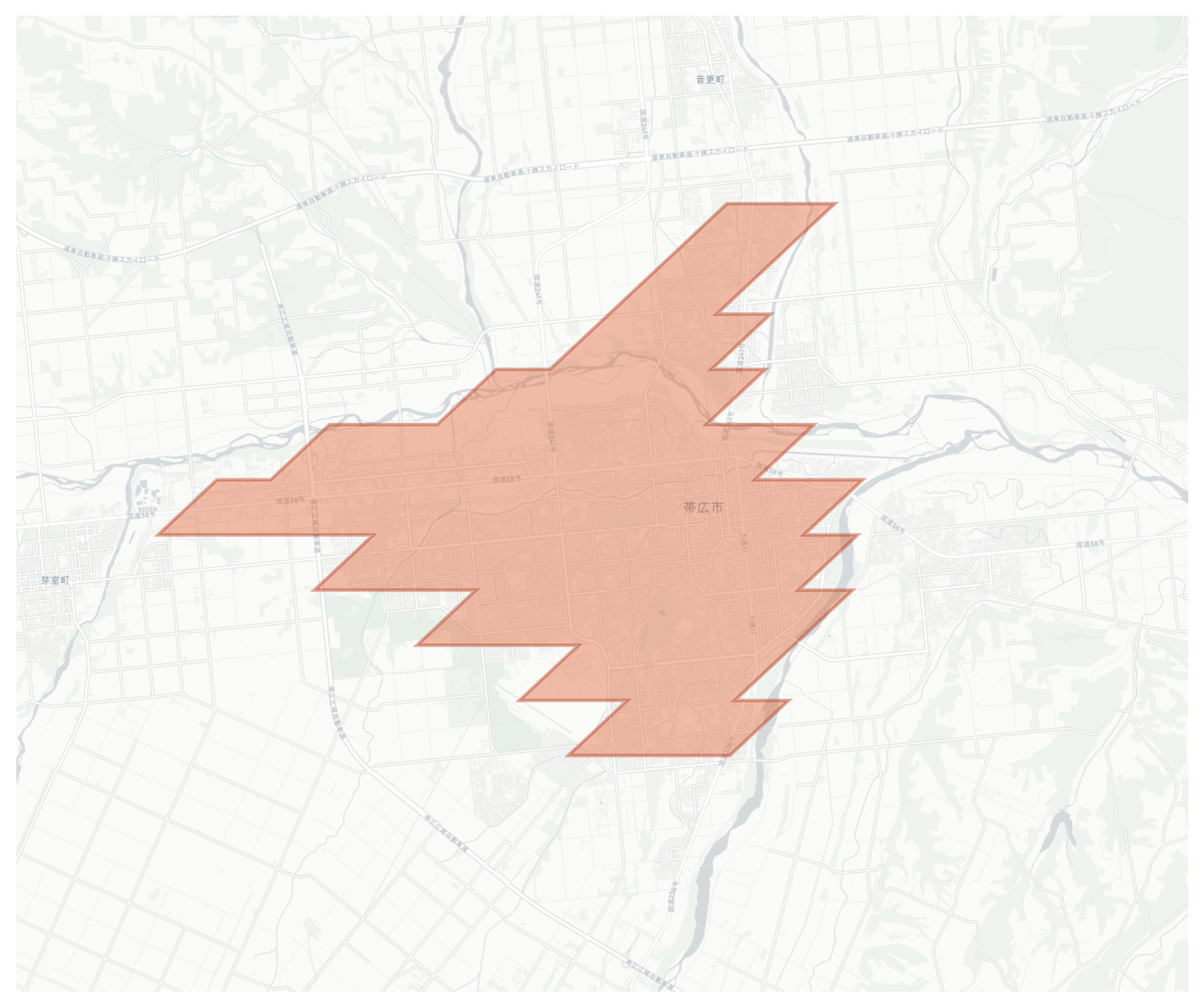 Obihiro geographic map
