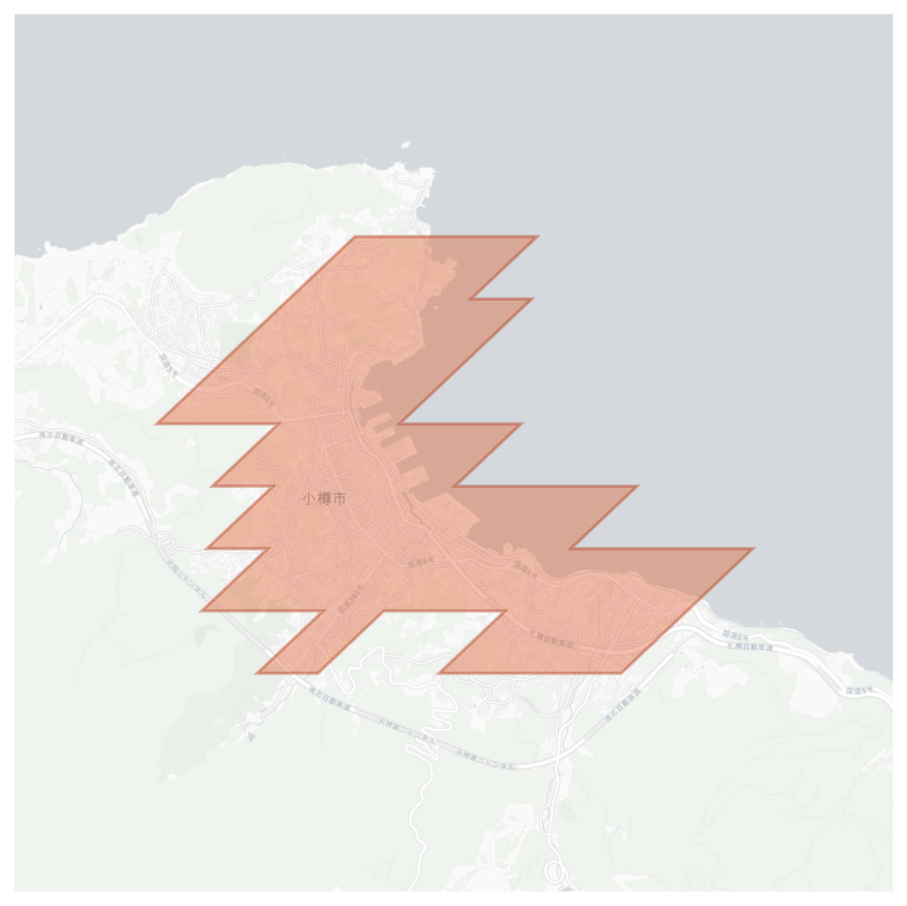 Otaru geographic map