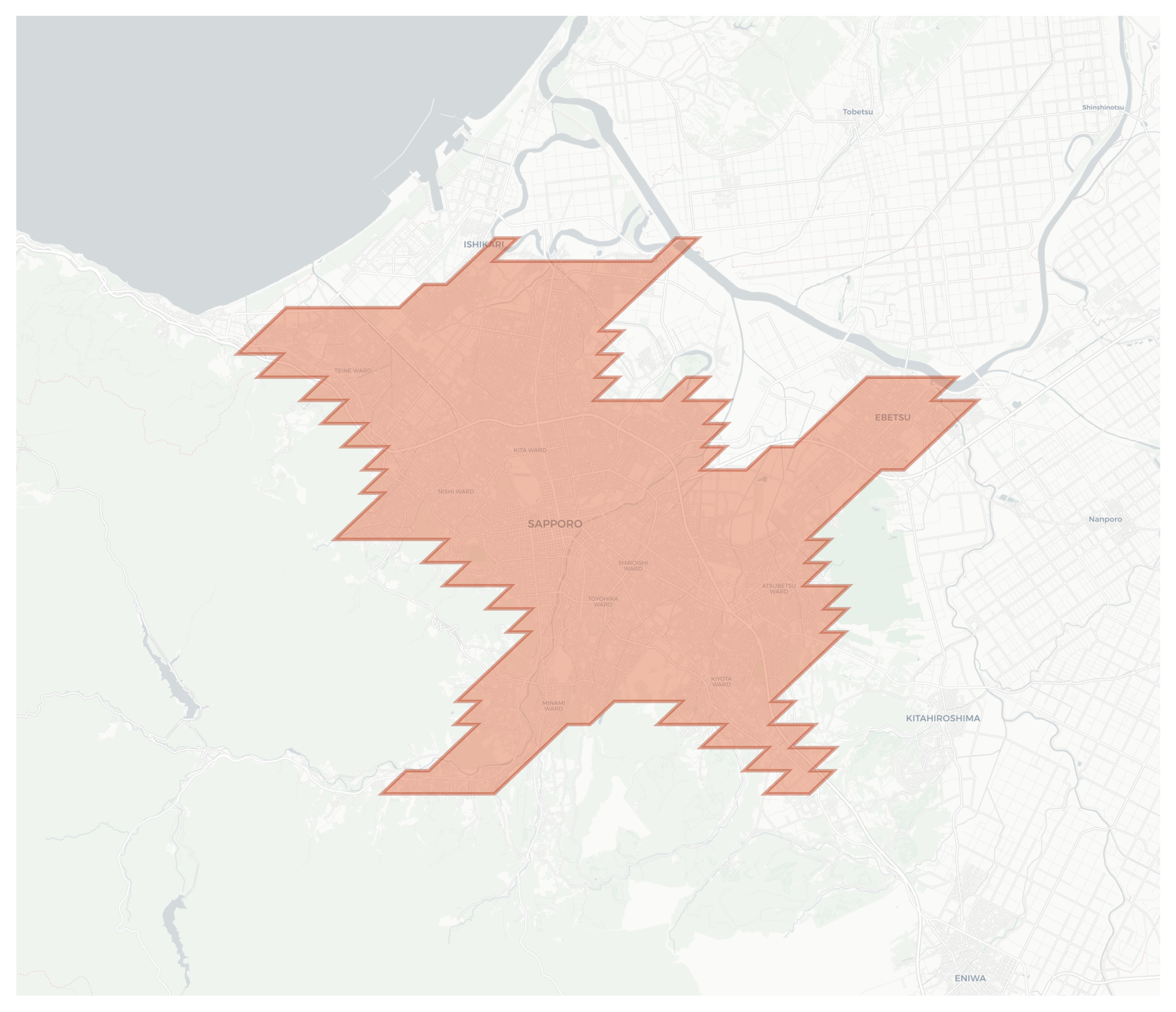 Sapporo geographic map