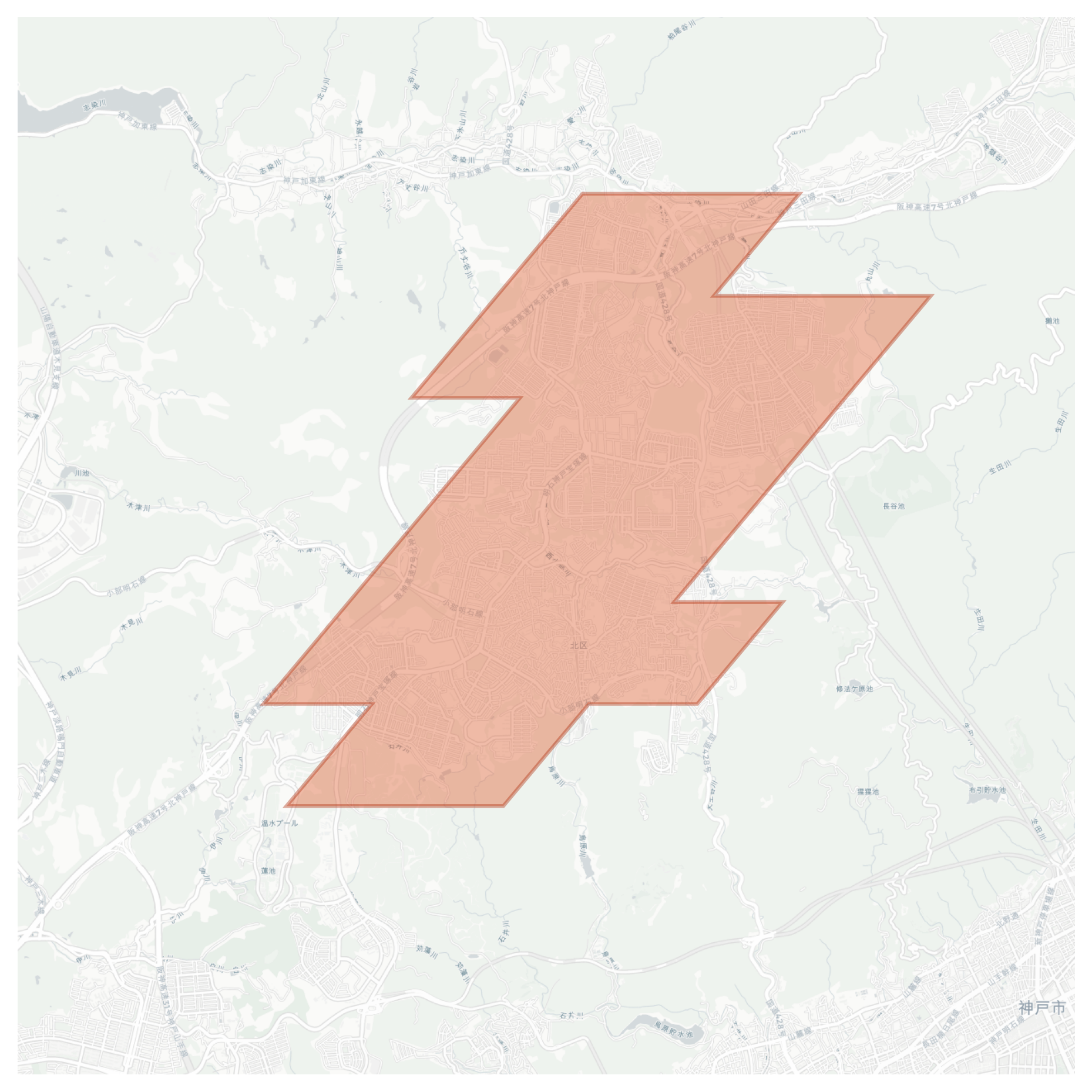 Hinomine 3-chome geographic map