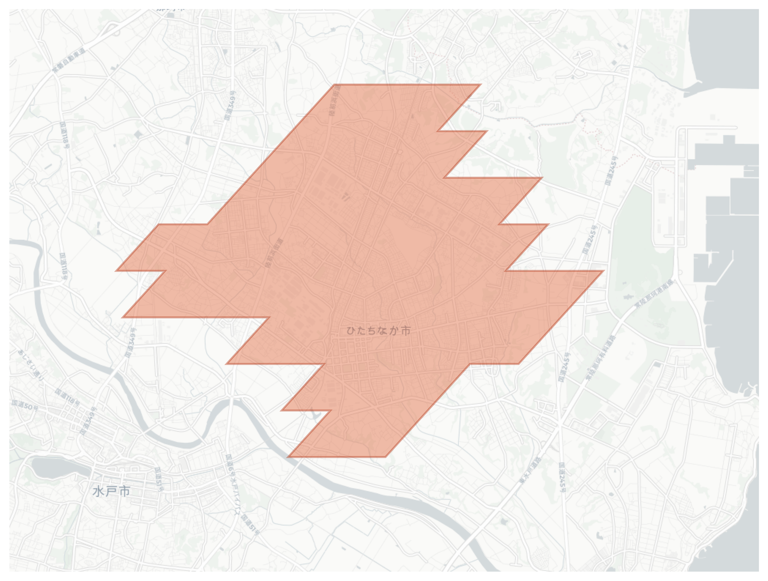 Hitachinaka geographic map