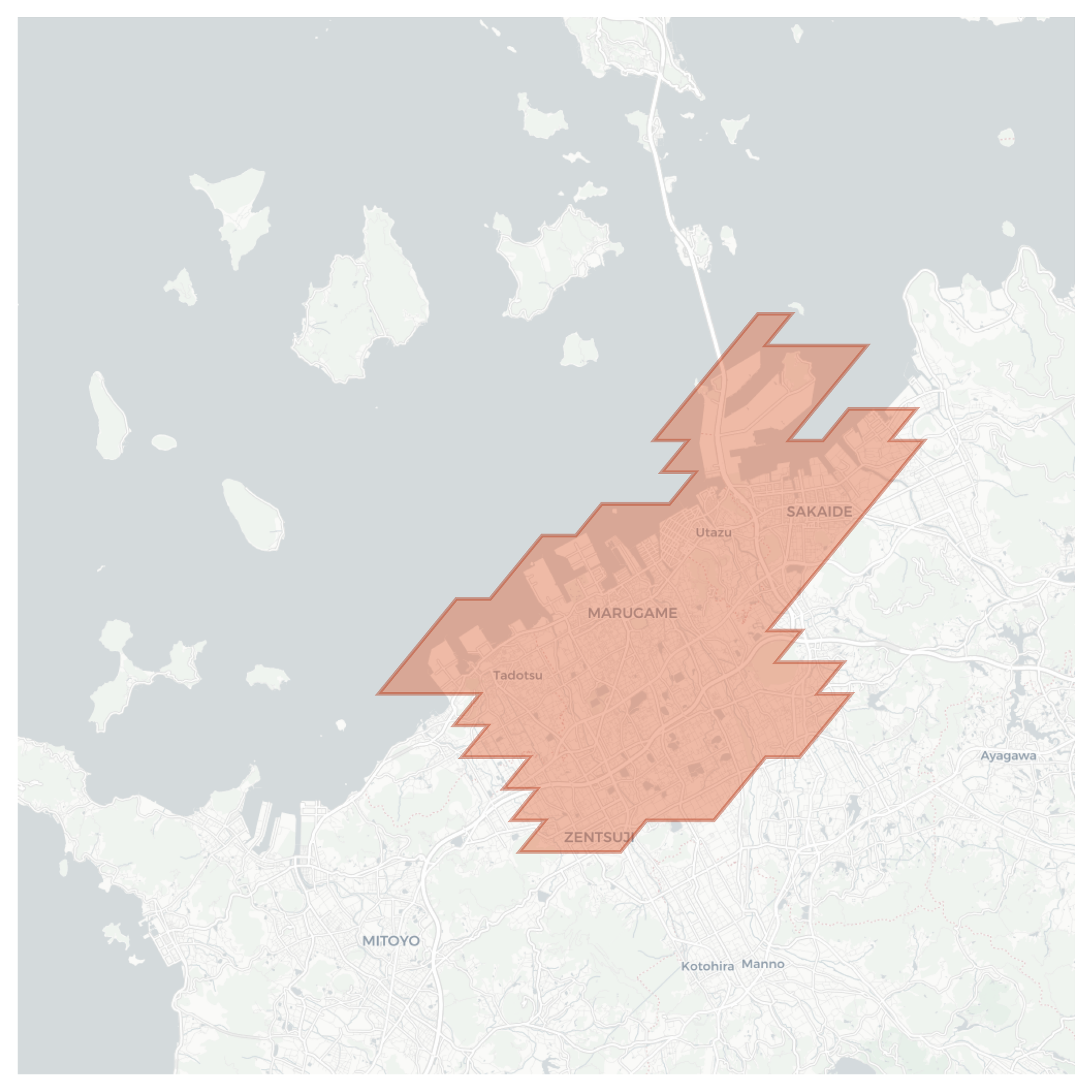 Marugame geographic map