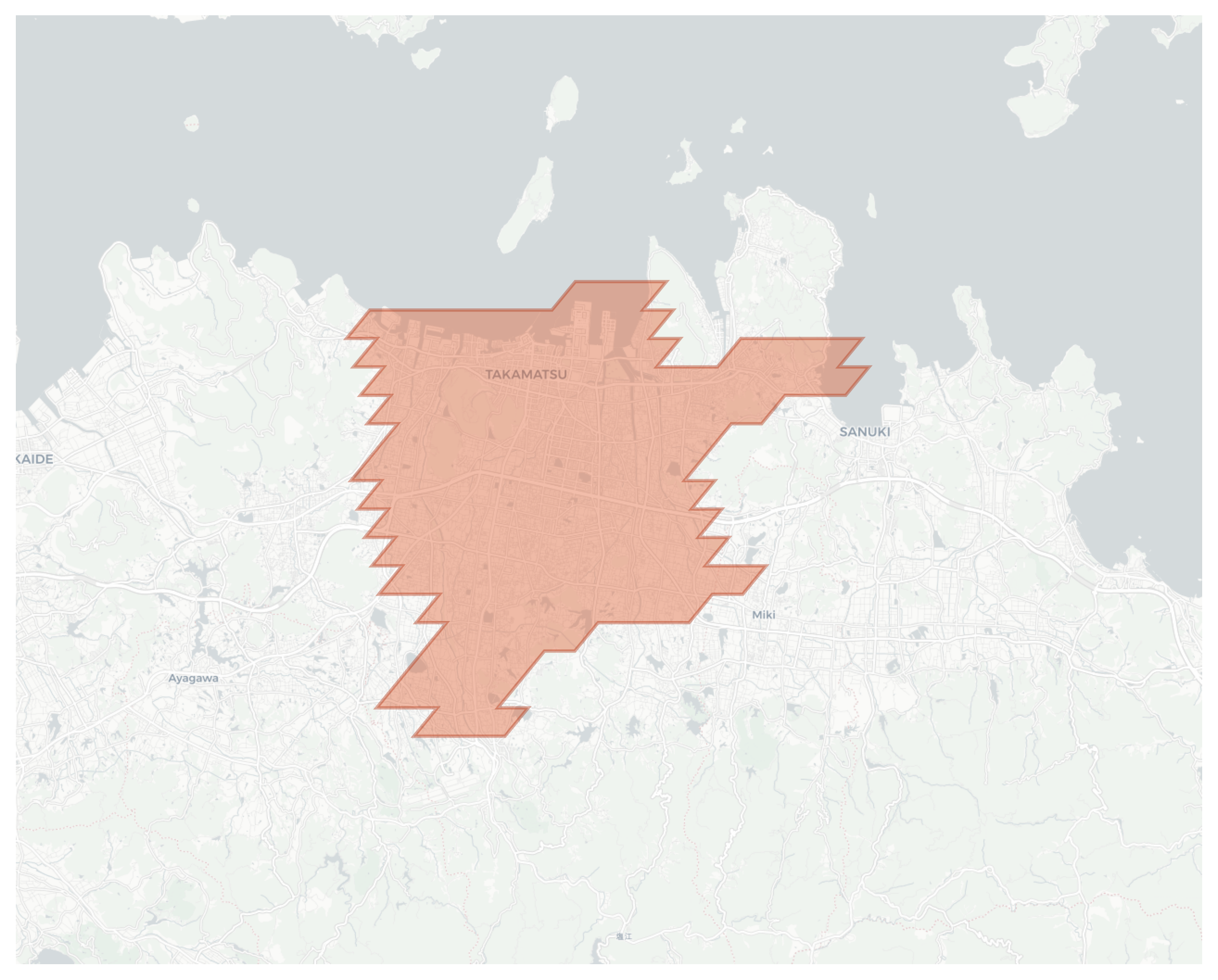Takamatsu geographic map