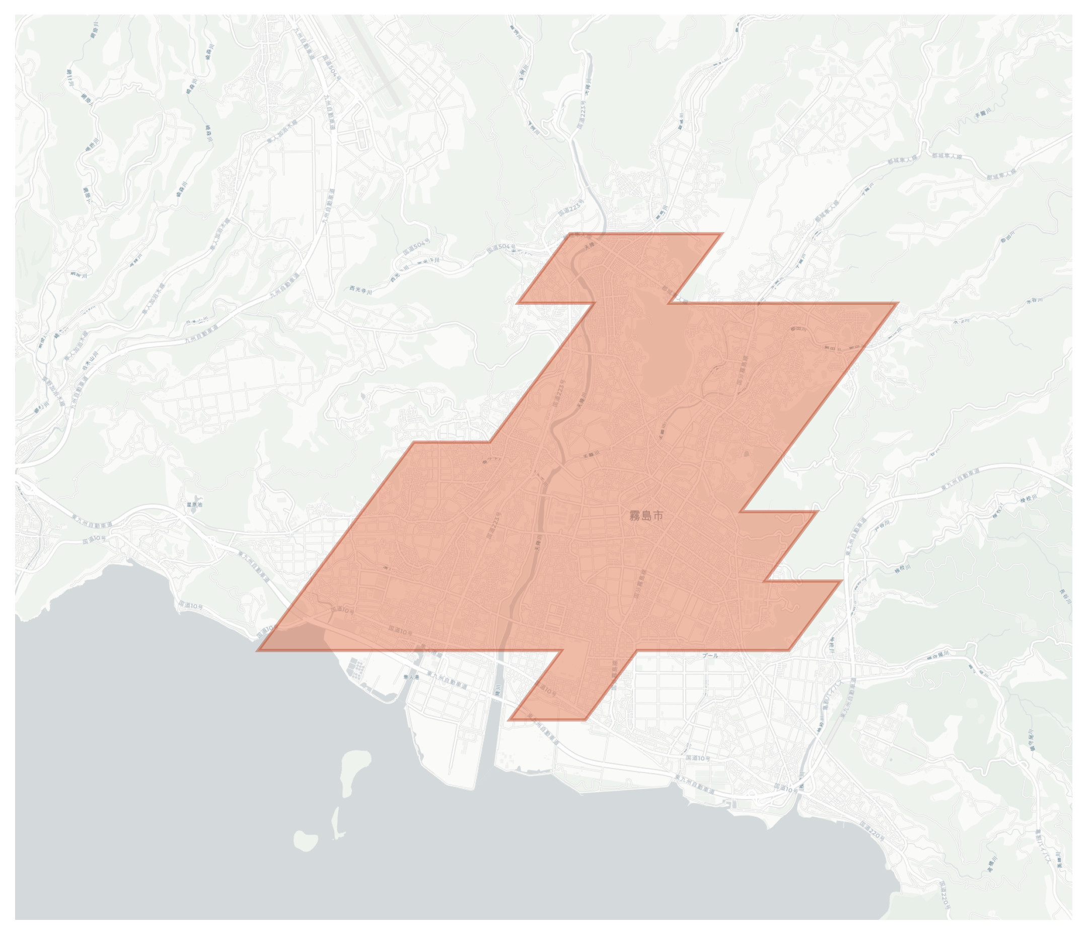 Kirishima geographic map