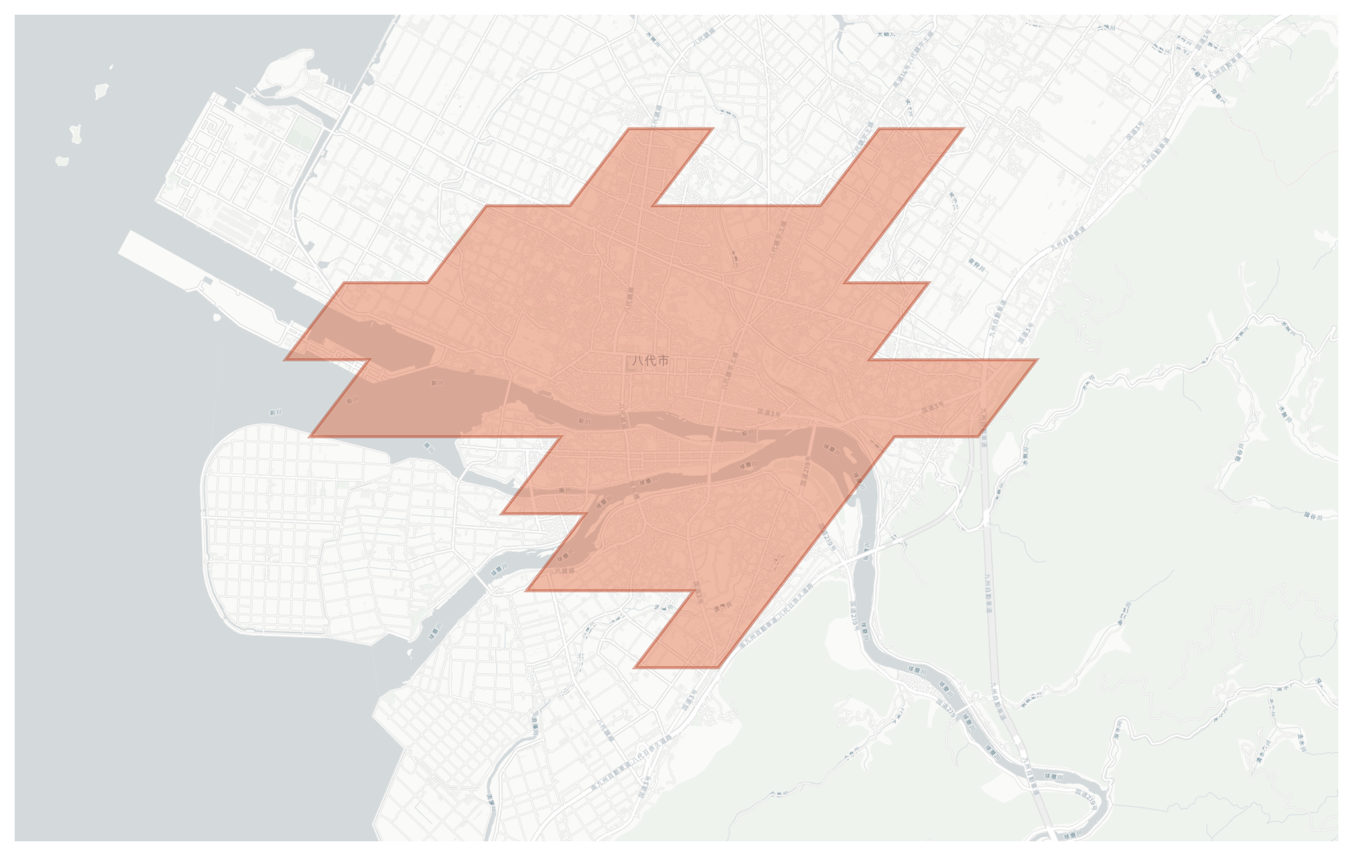 Yatsushiro geographic map