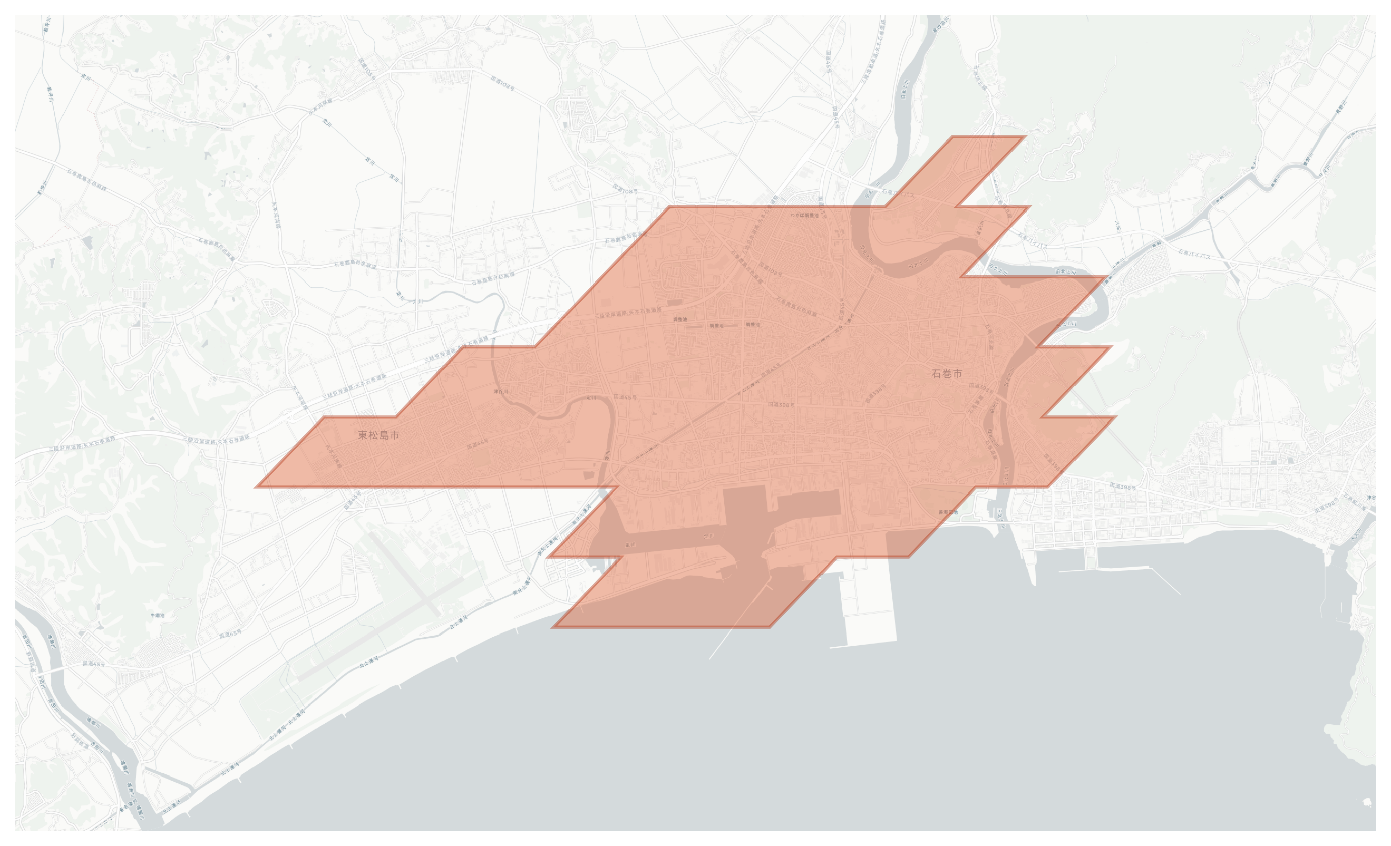 Ishinomaki geographic map