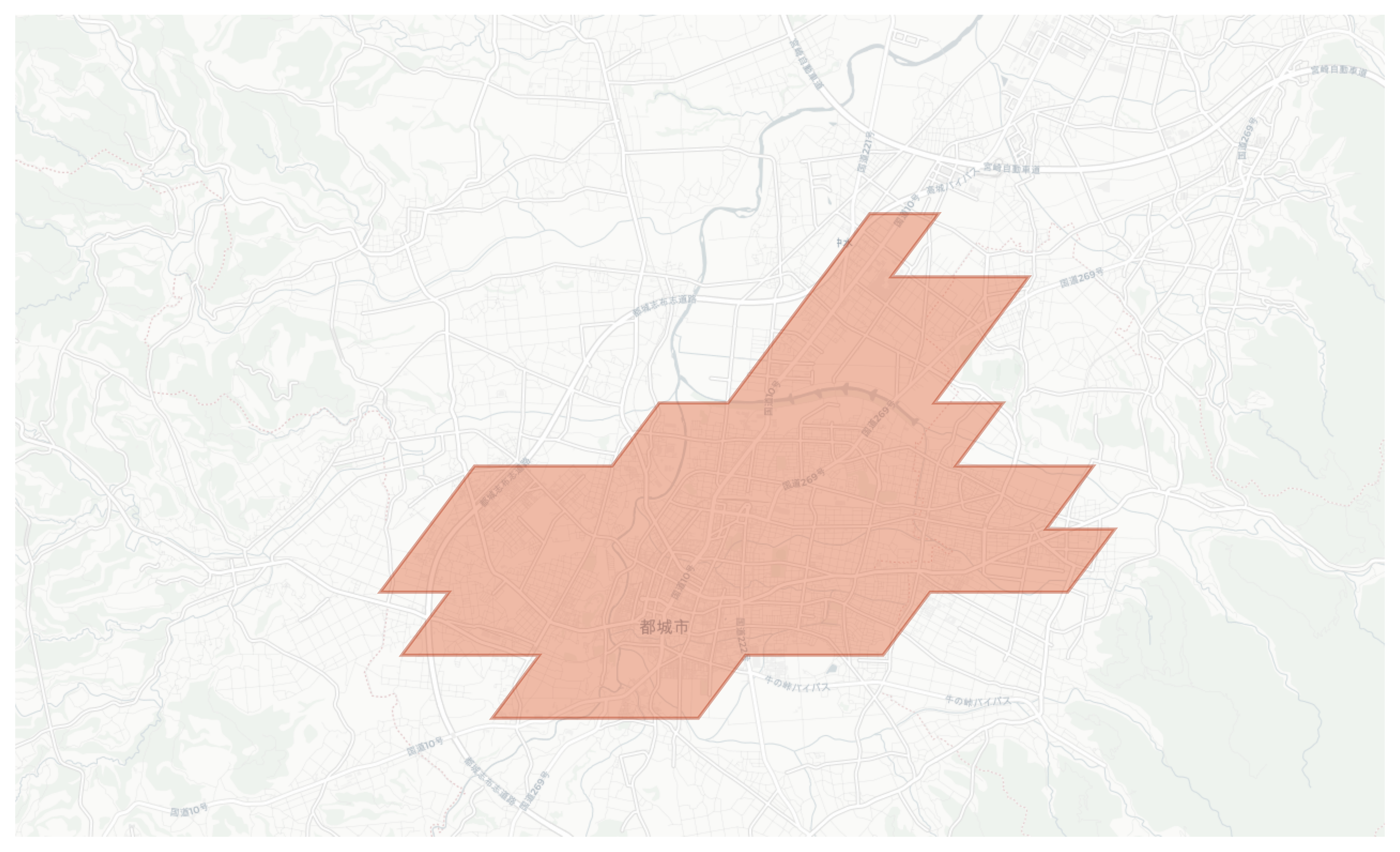 Miyakonojo geographic map