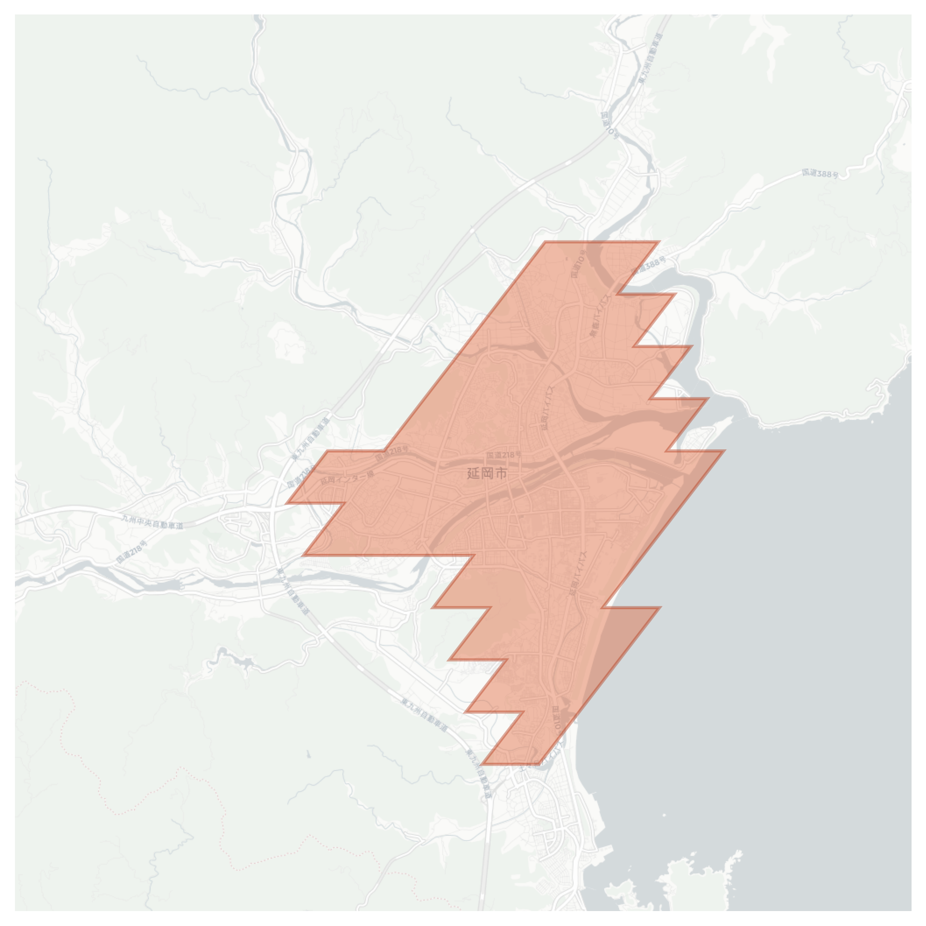 Nobeoka geographic map