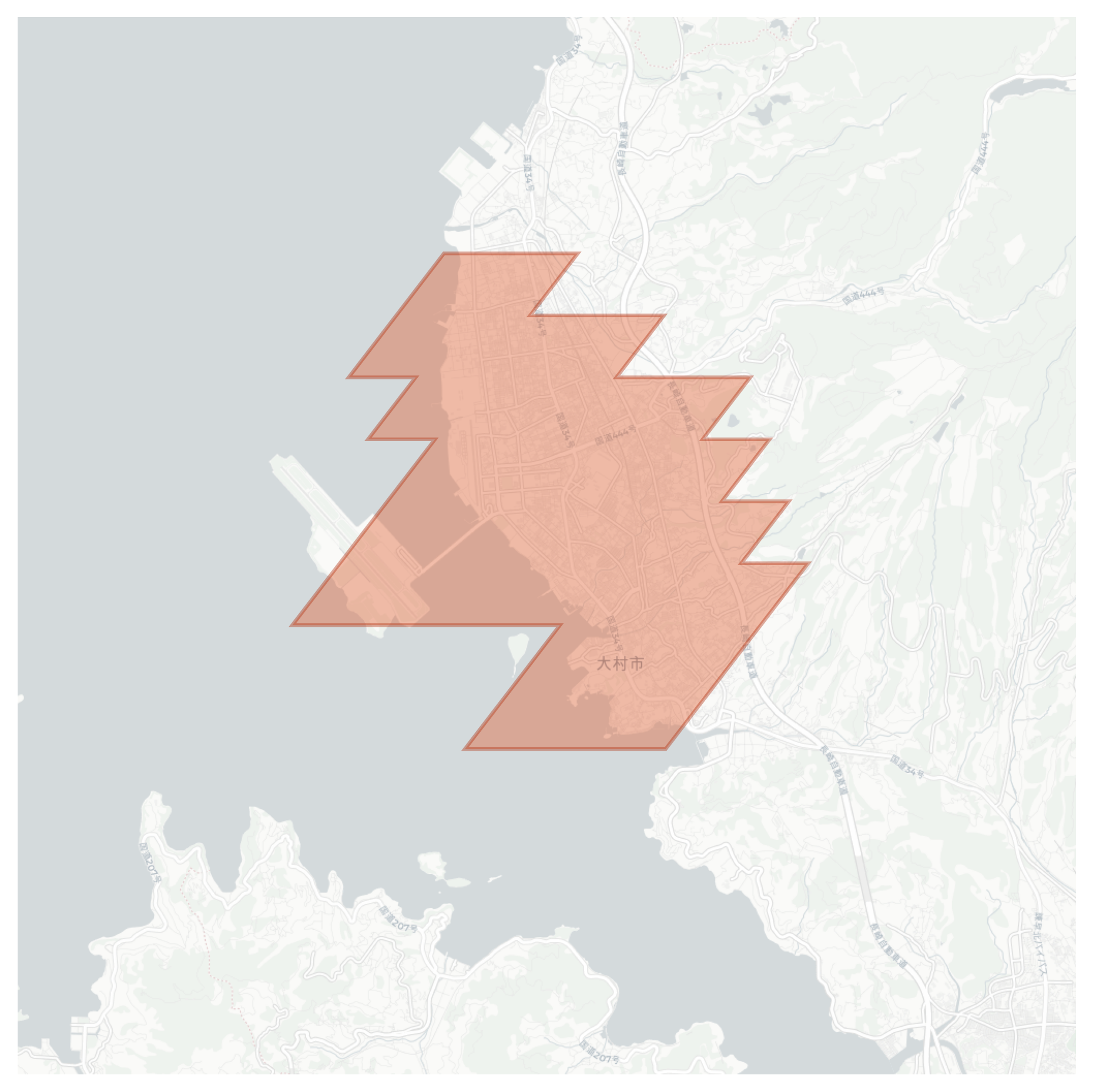 Omura geographic map