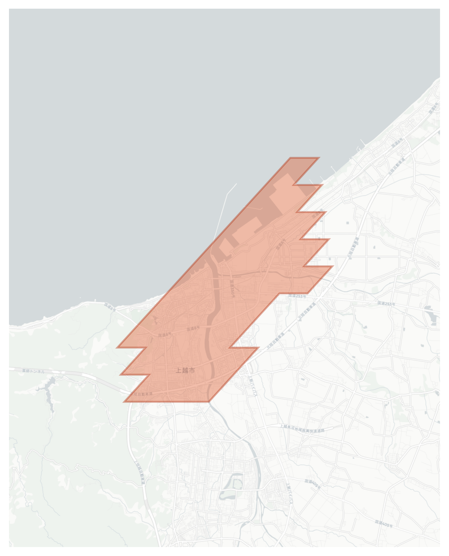 Joetsu geographic map