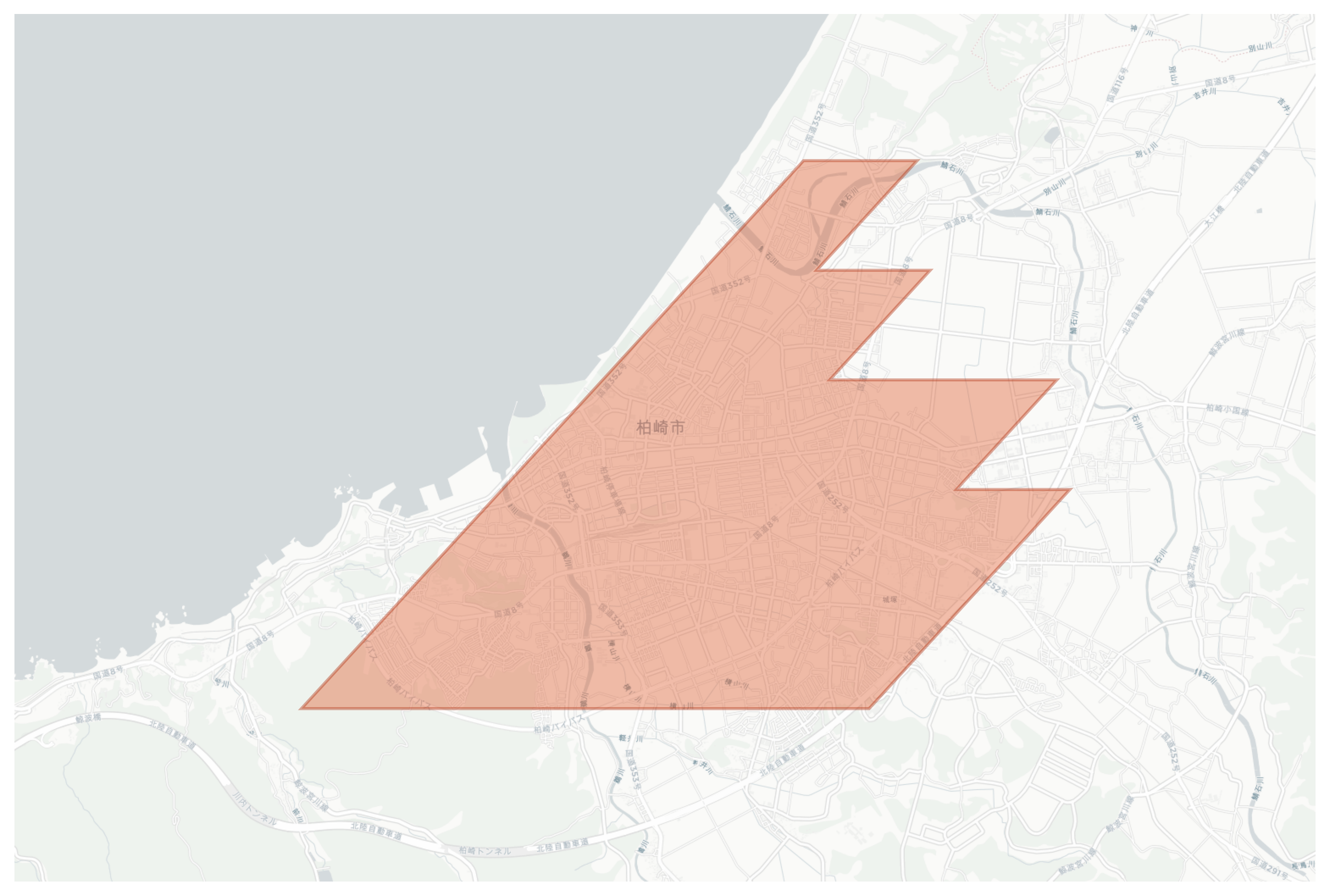 Kashiwazaki geographic map