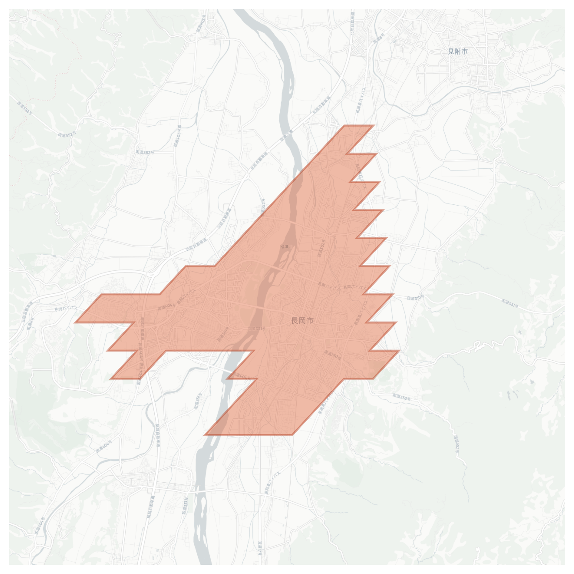 Nagaoka geographic map