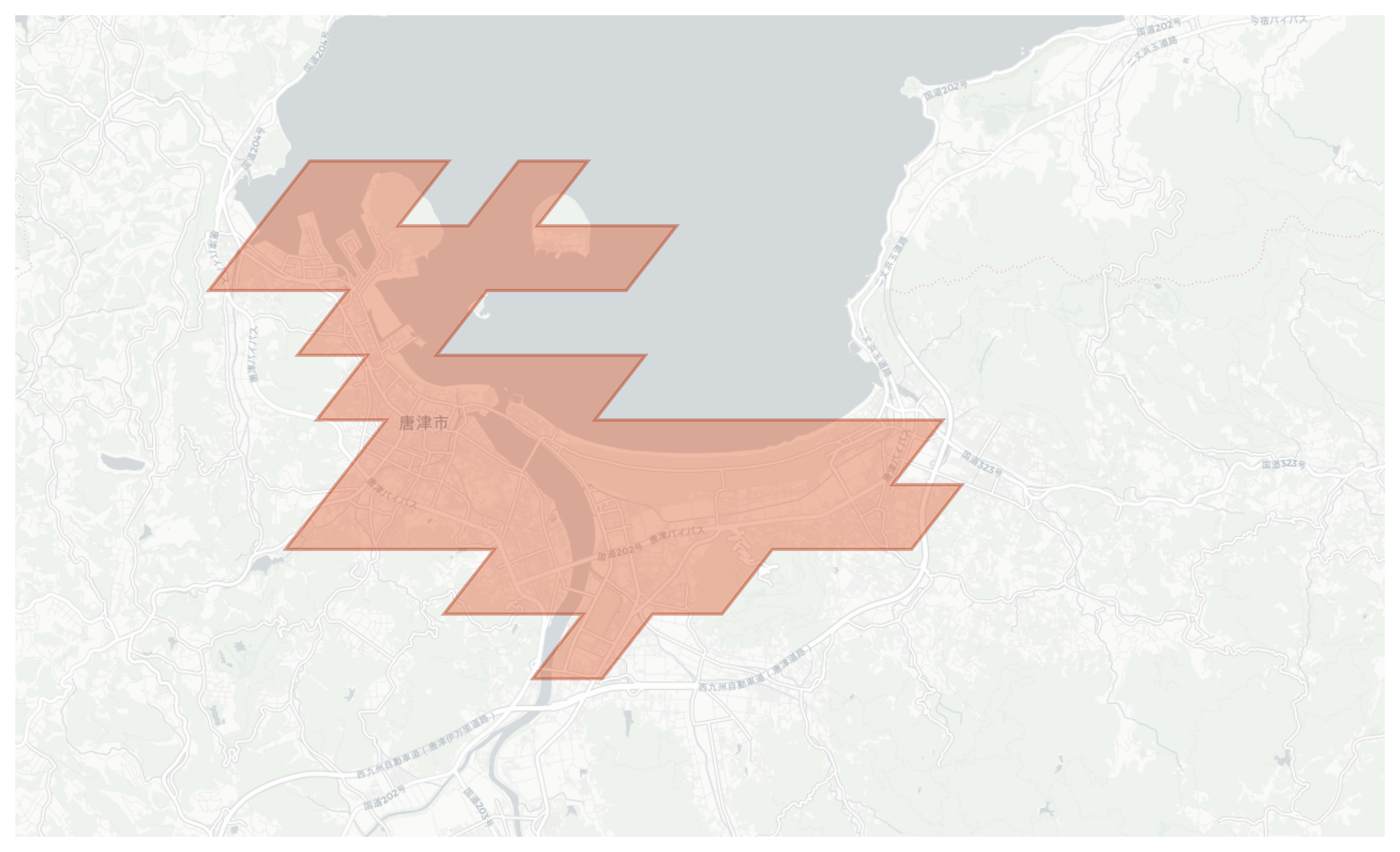 Karatsu geographic map
