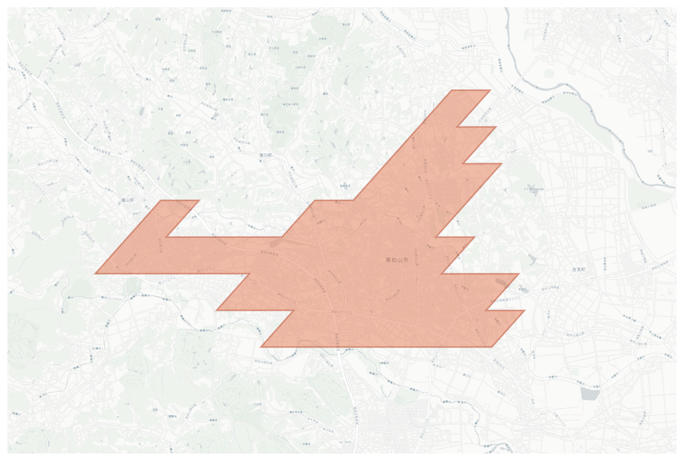Higashimatsuyama geographic map