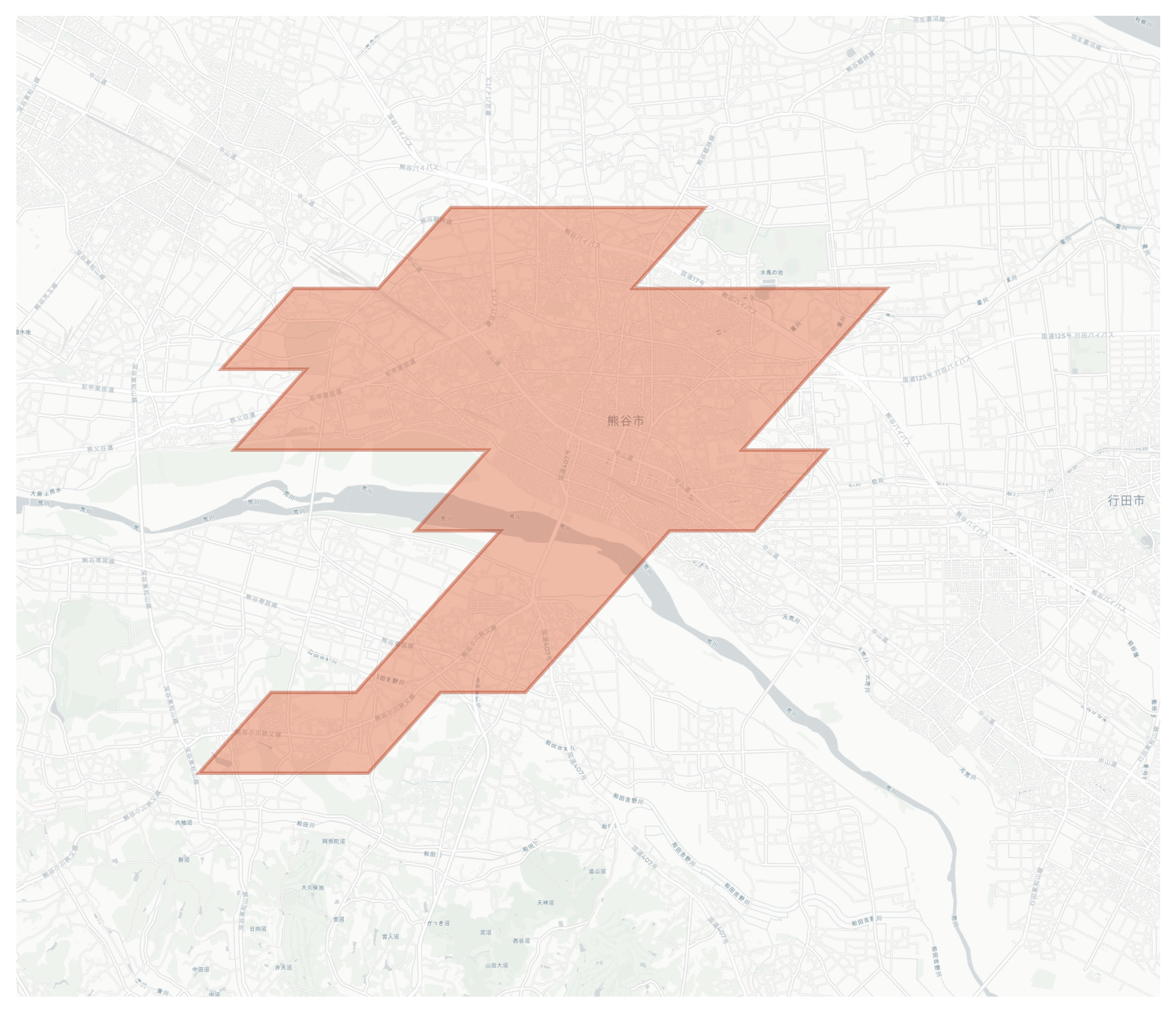 Kumagaya geographic map
