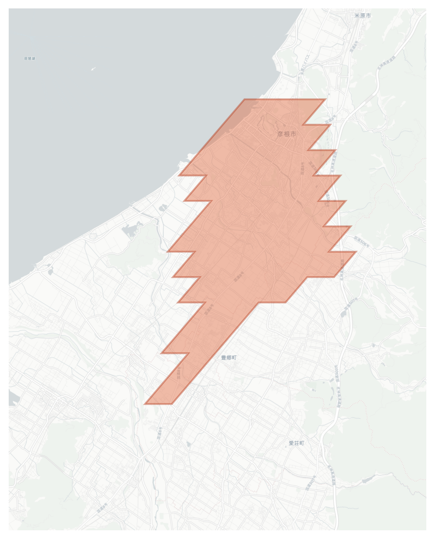 Hikone geographic map