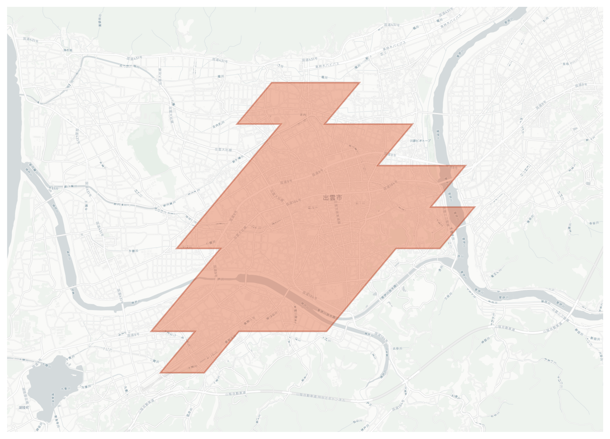 Izumo geographic map