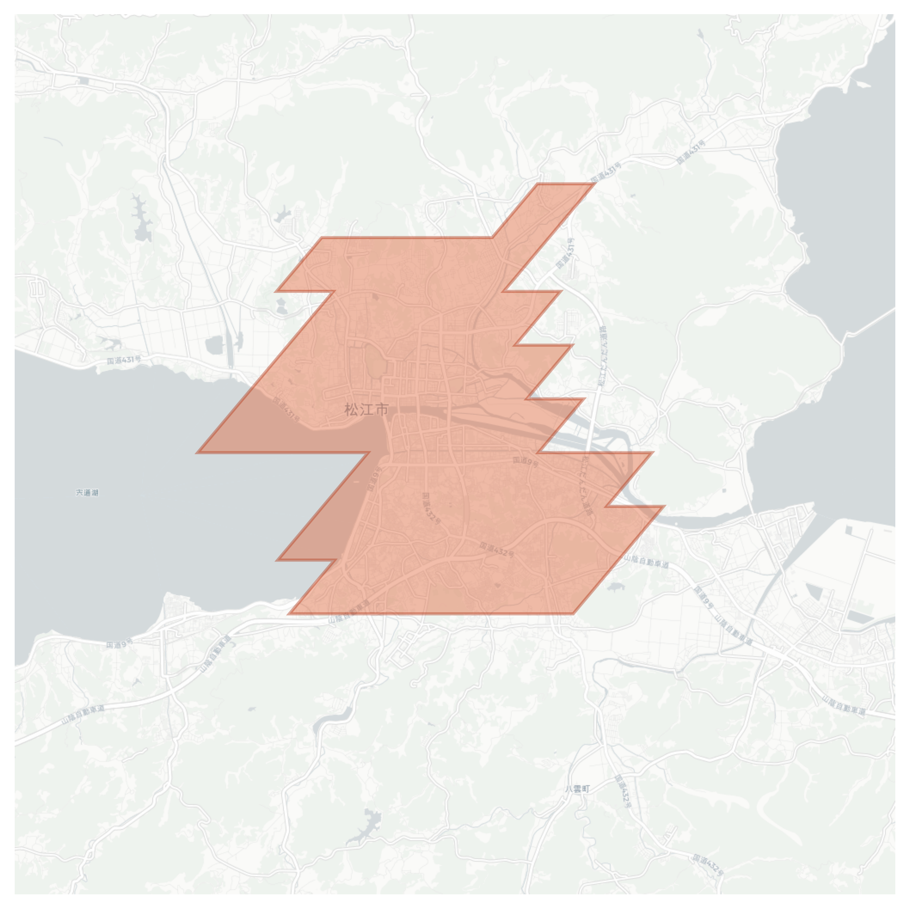 Matsue geographic map