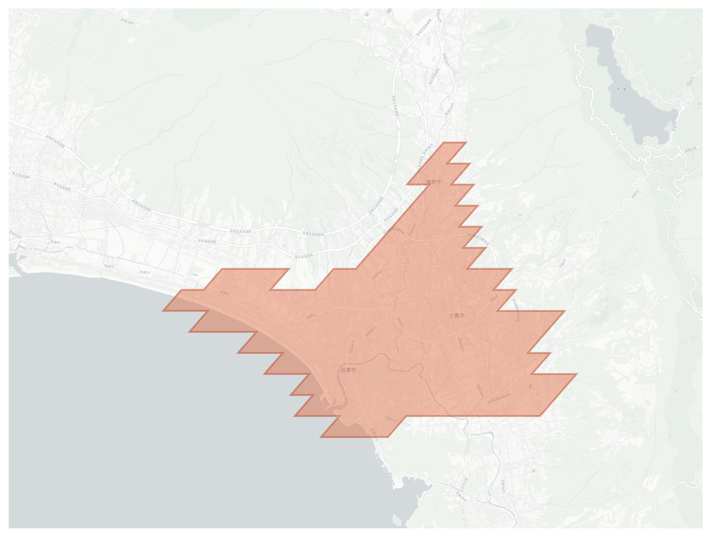 Numazu geographic map