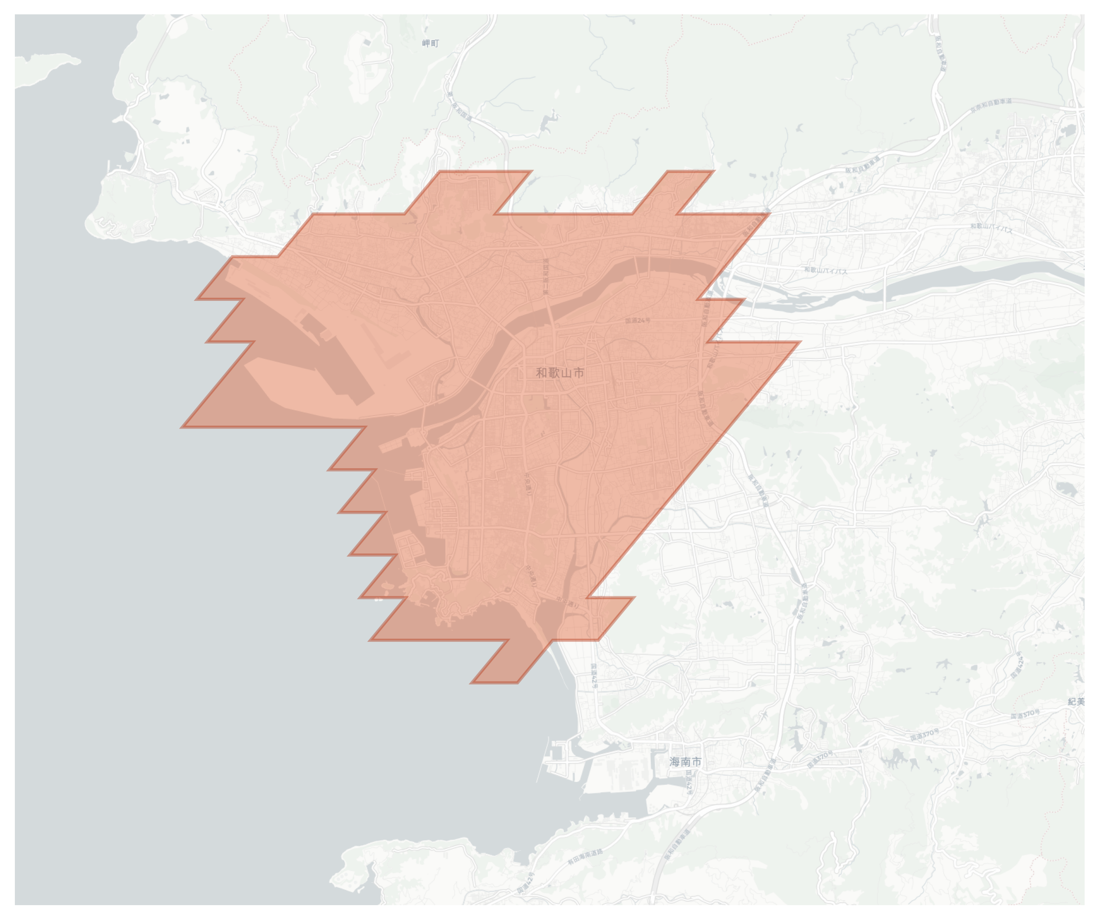 Wakayama geographic map