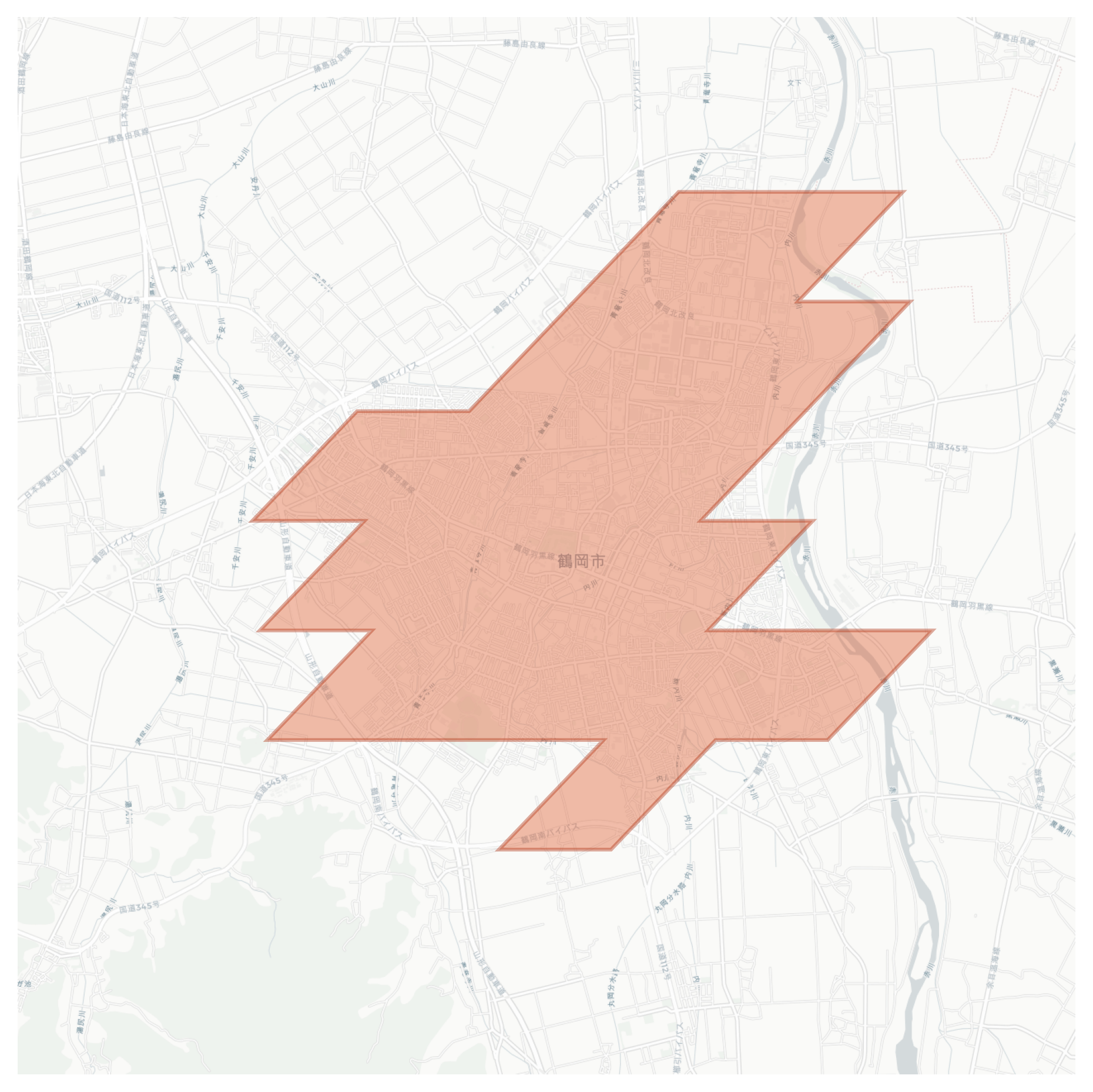 Tsuruoka geographic map