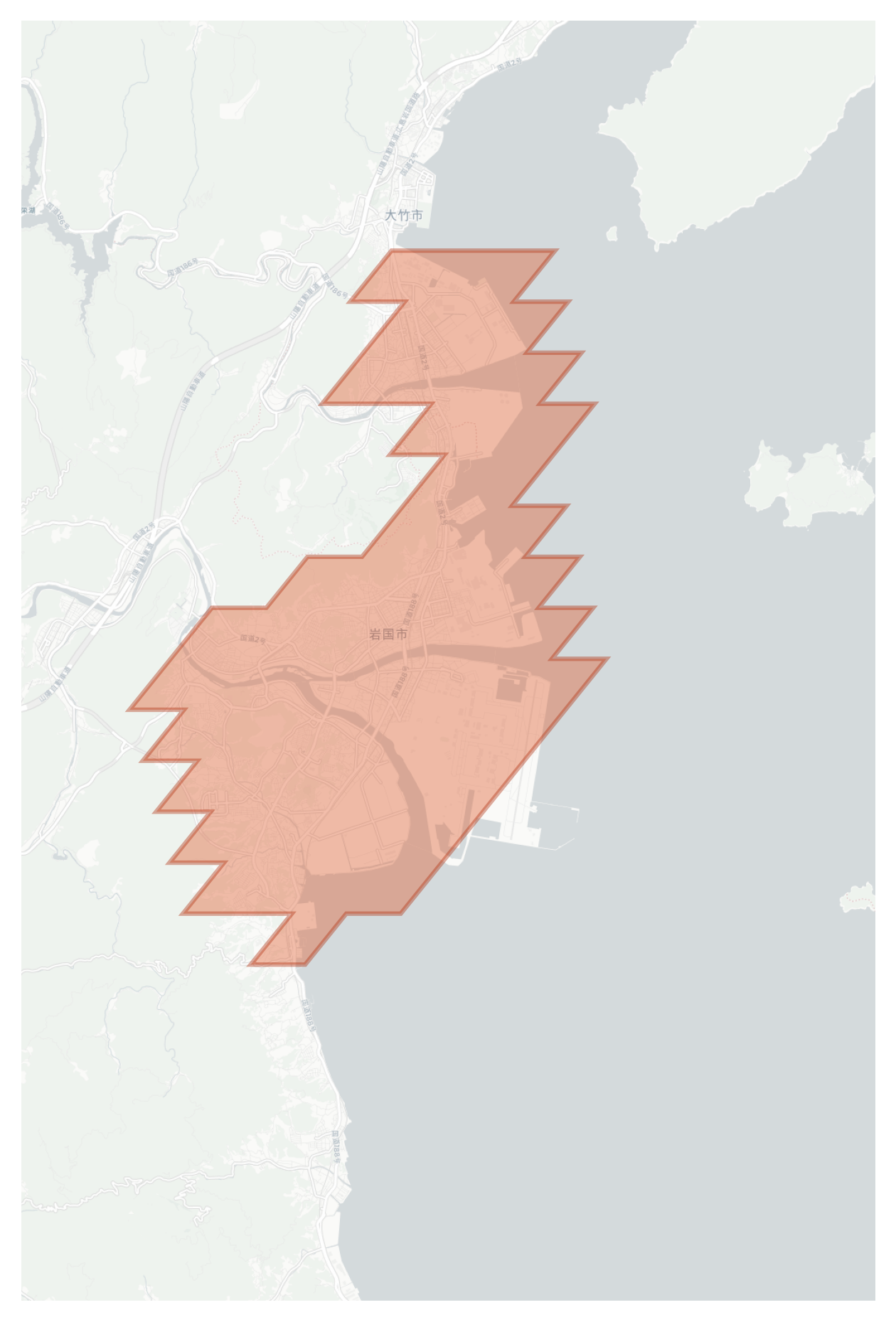 Iwakuni geographic map
