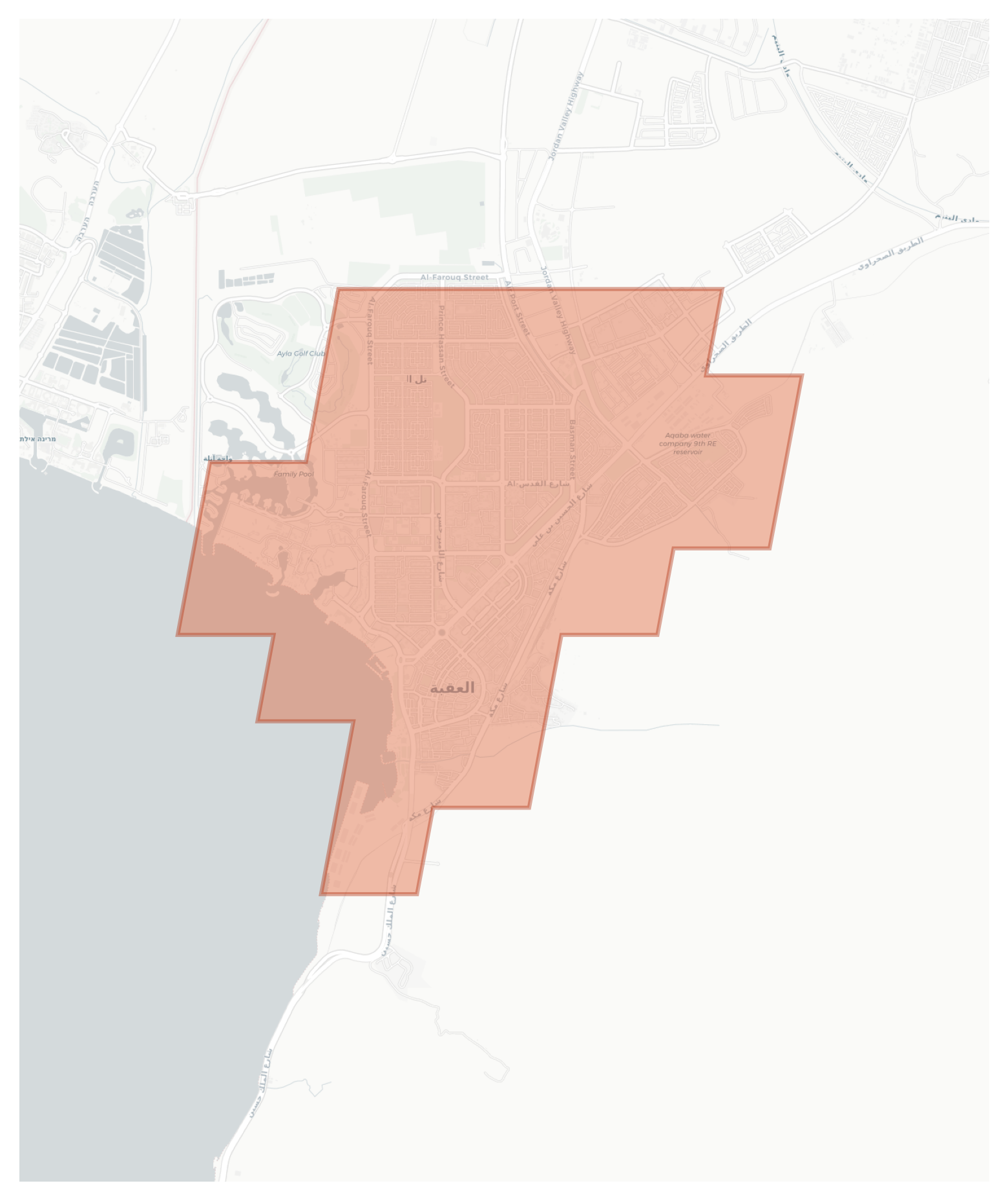 Aqaba geographic map
