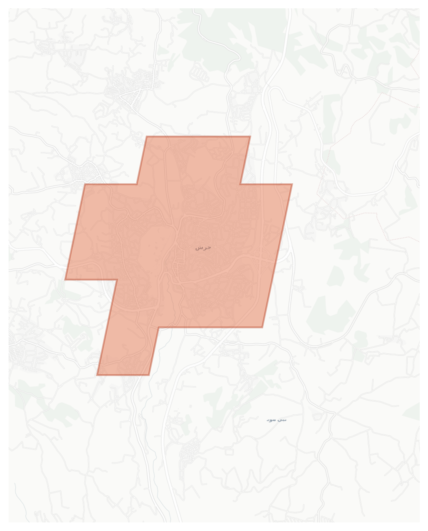 Jerash geographic map