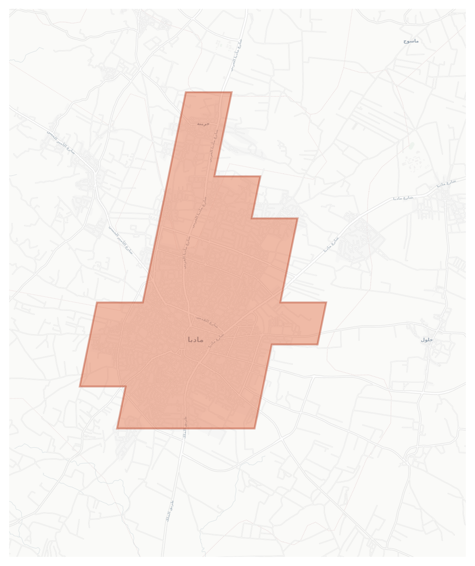 Madaba geographic map