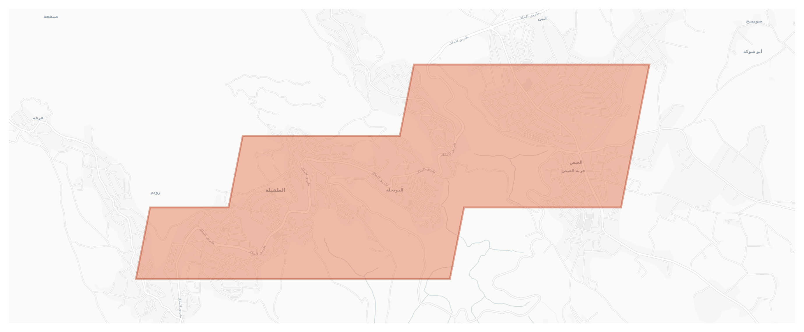 At Tafila geographic map
