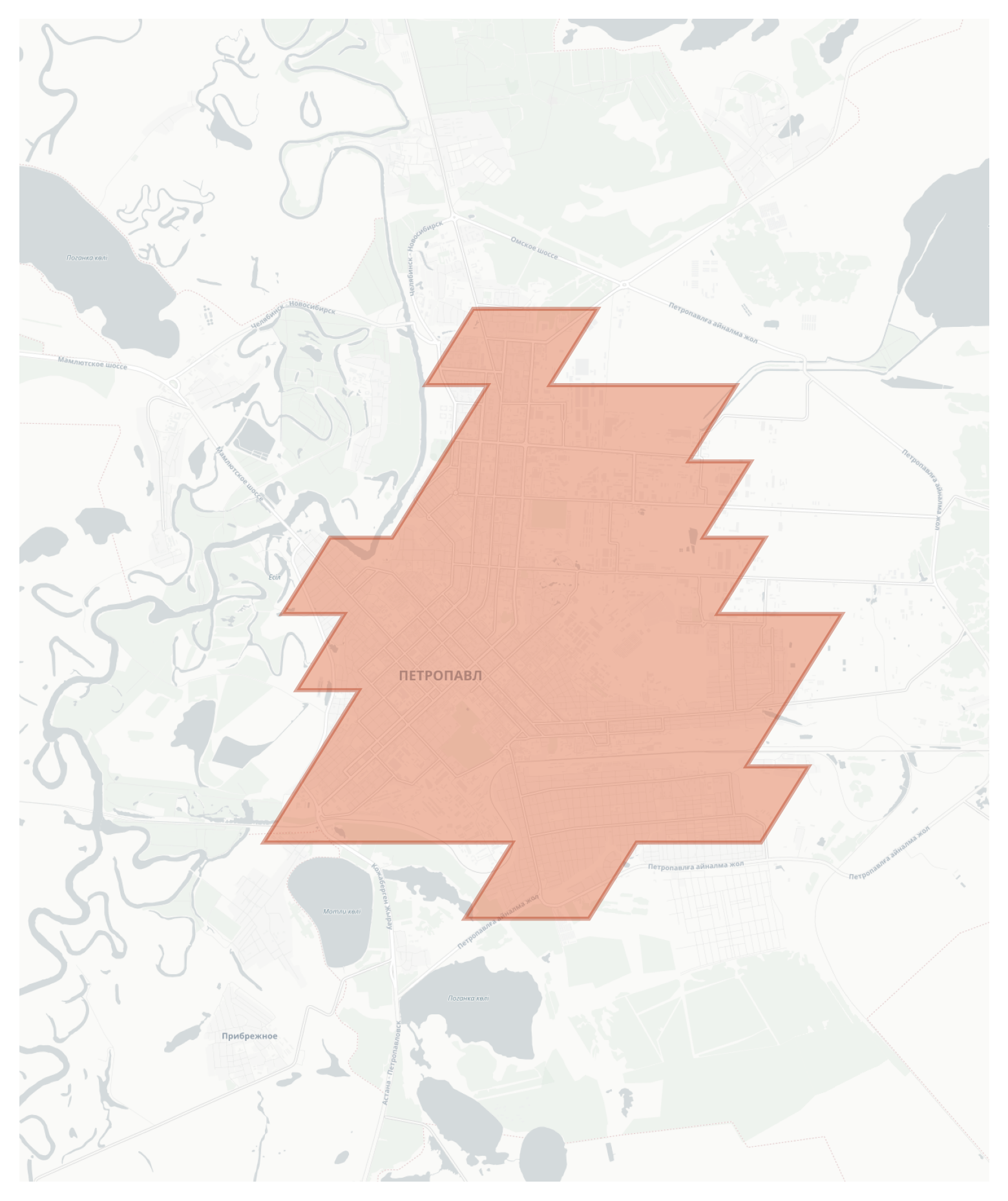 Petropavl geographic map