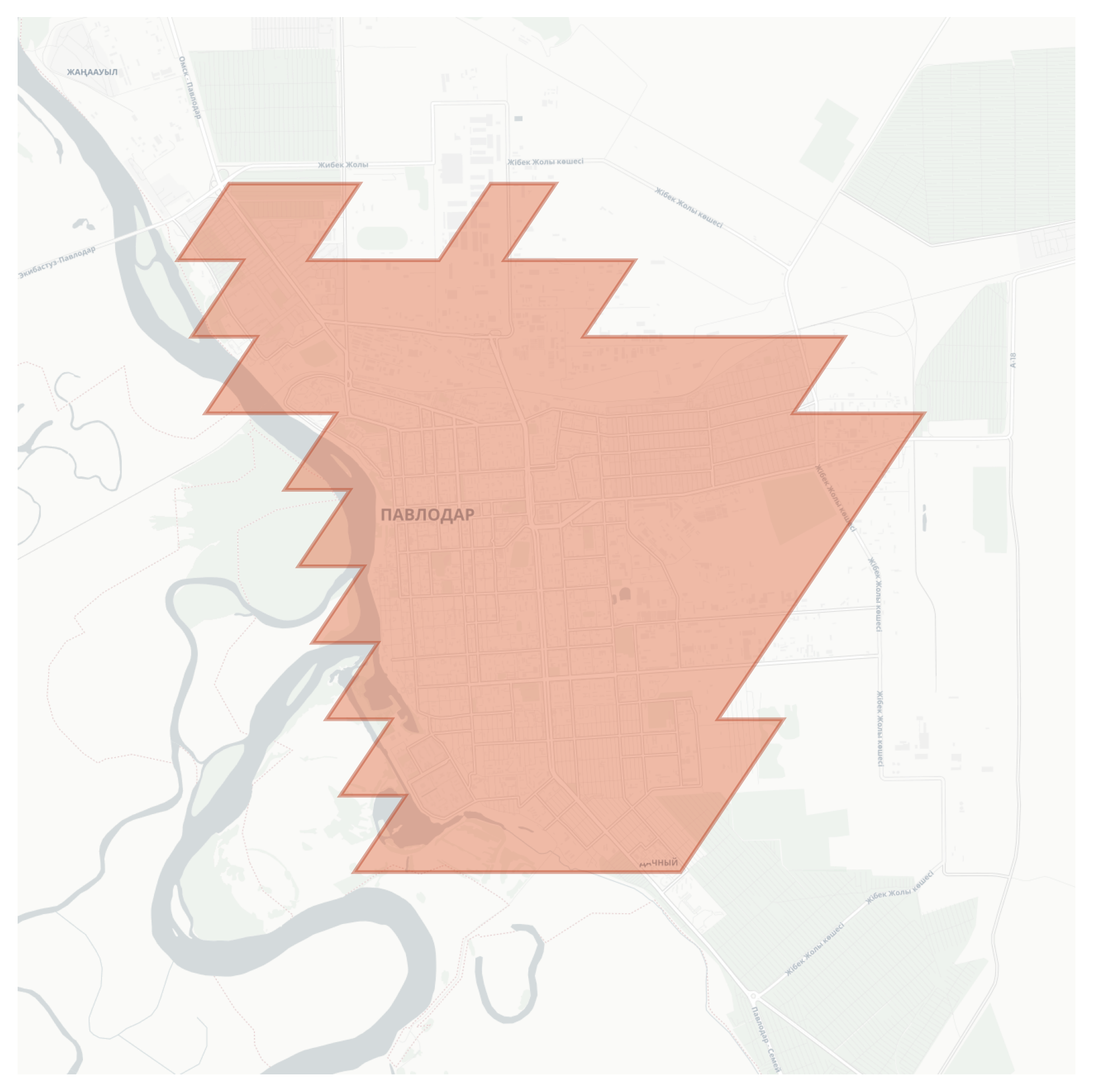 Pavlodar geographic map