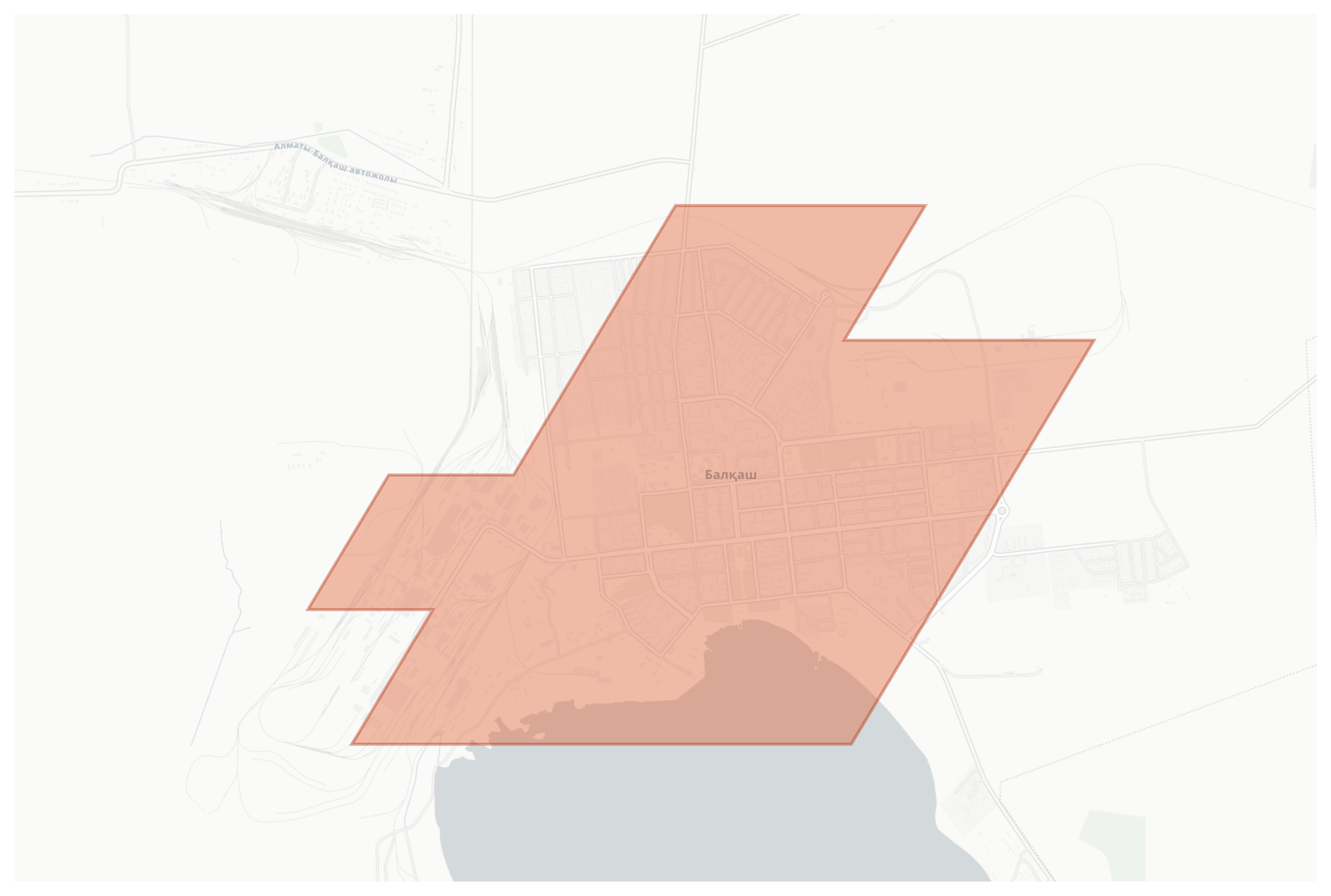 Balqaş geographic map