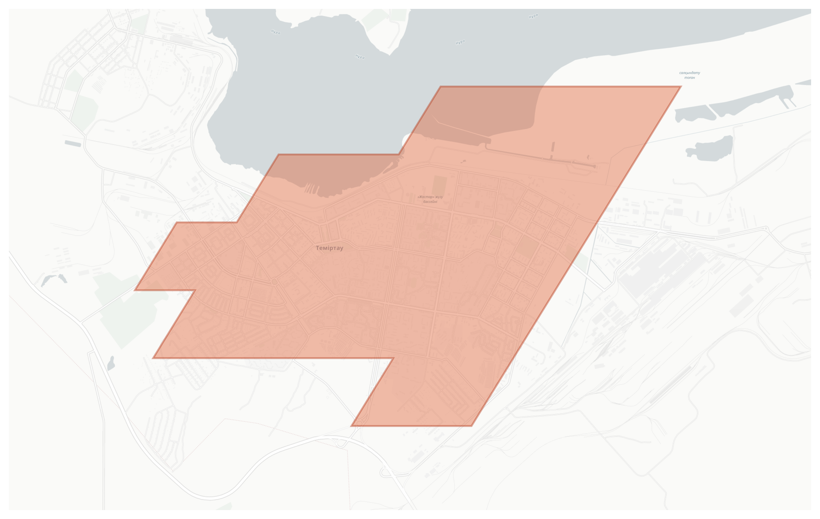 Temirtau geographic map
