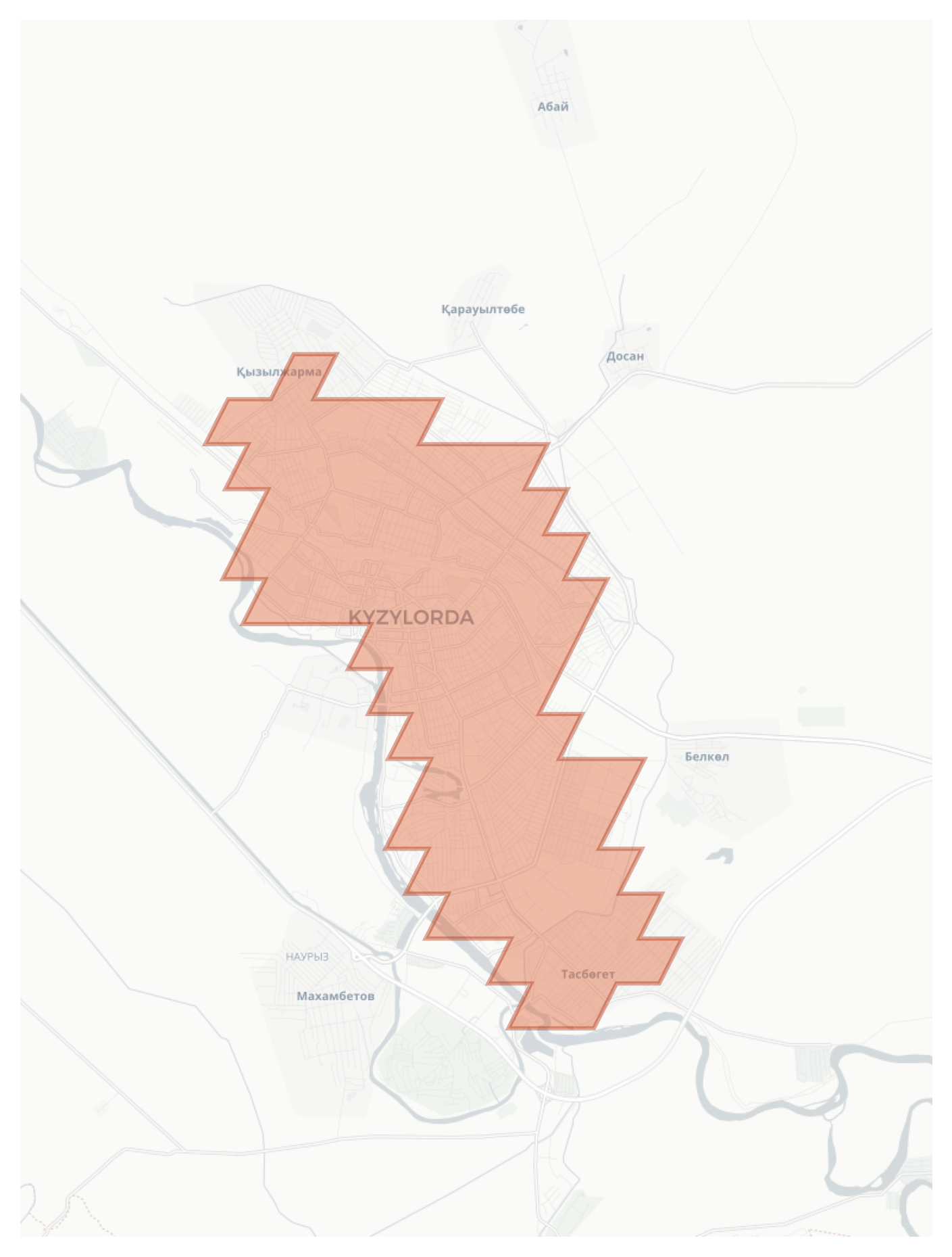 Kyzylorda geographic map