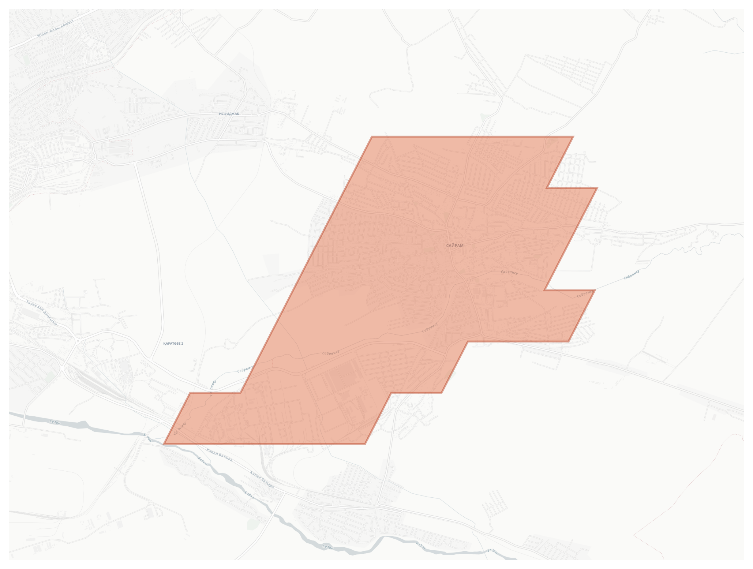 Sayram geographic map