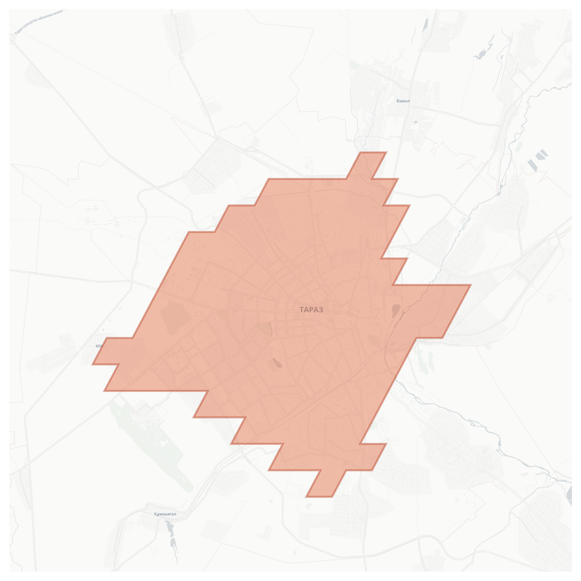 Taraz geographic map