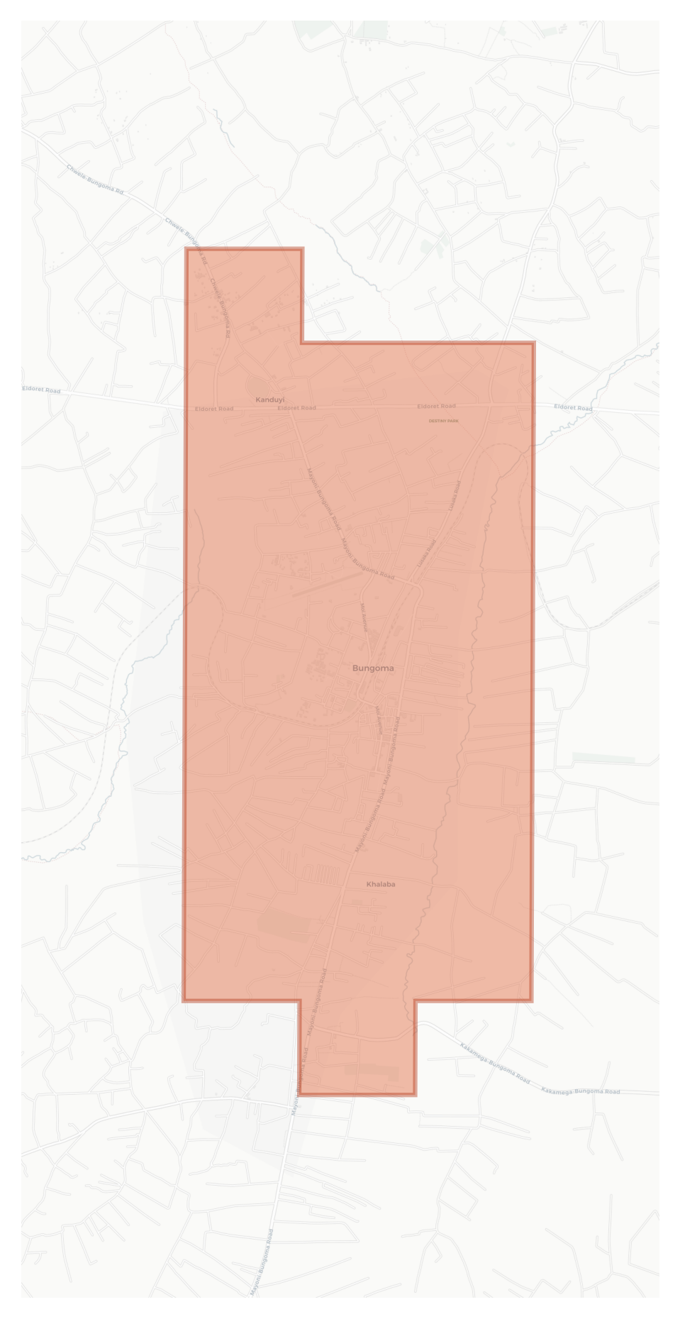Bungoma geographic map