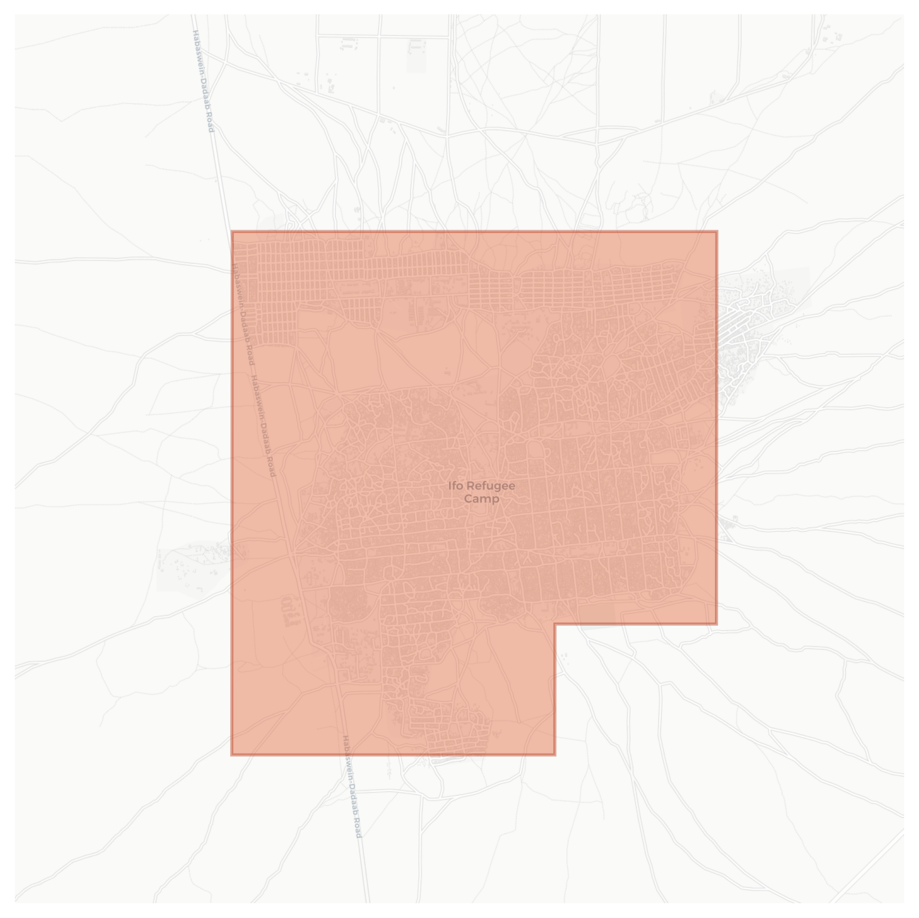Ifo Refugee Camp geographic map
