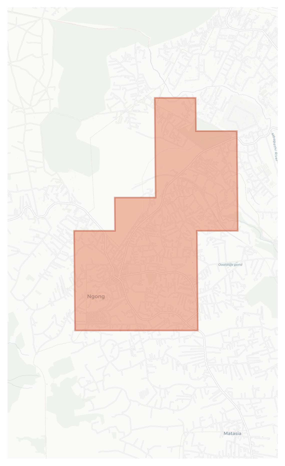 Ngong geographic map