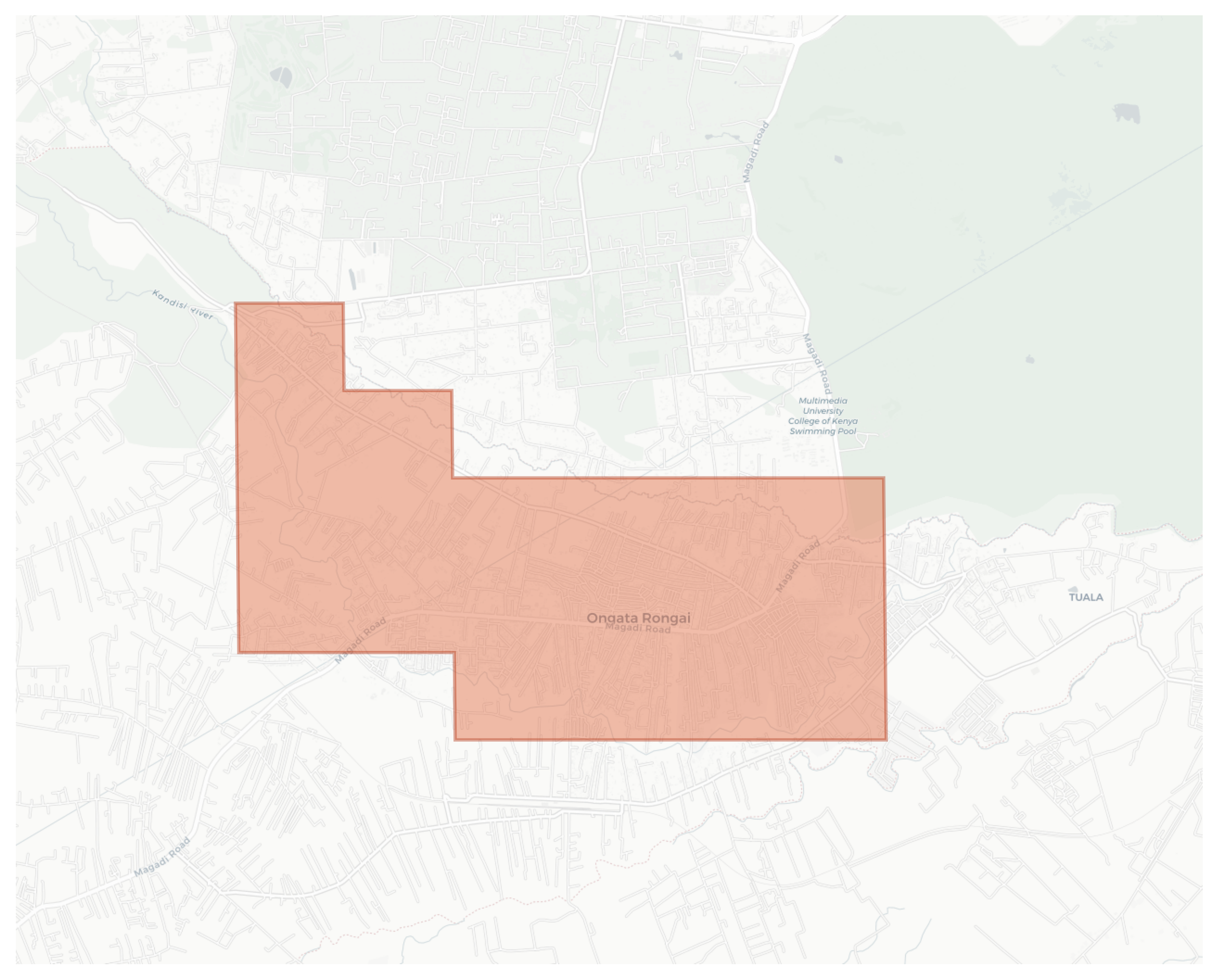 Ongata Rongai geographic map